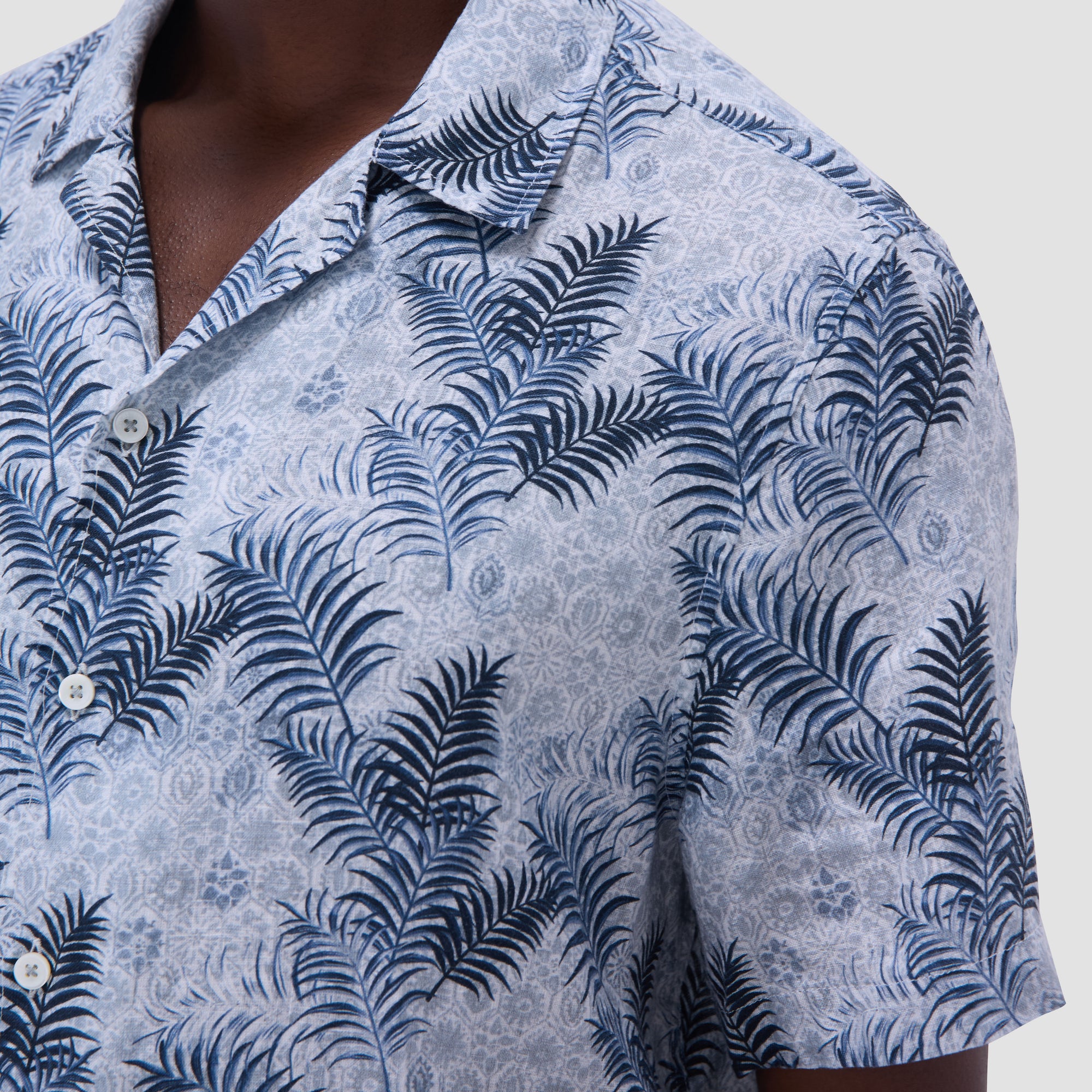 Jackson Leaf Print Camp Shirt