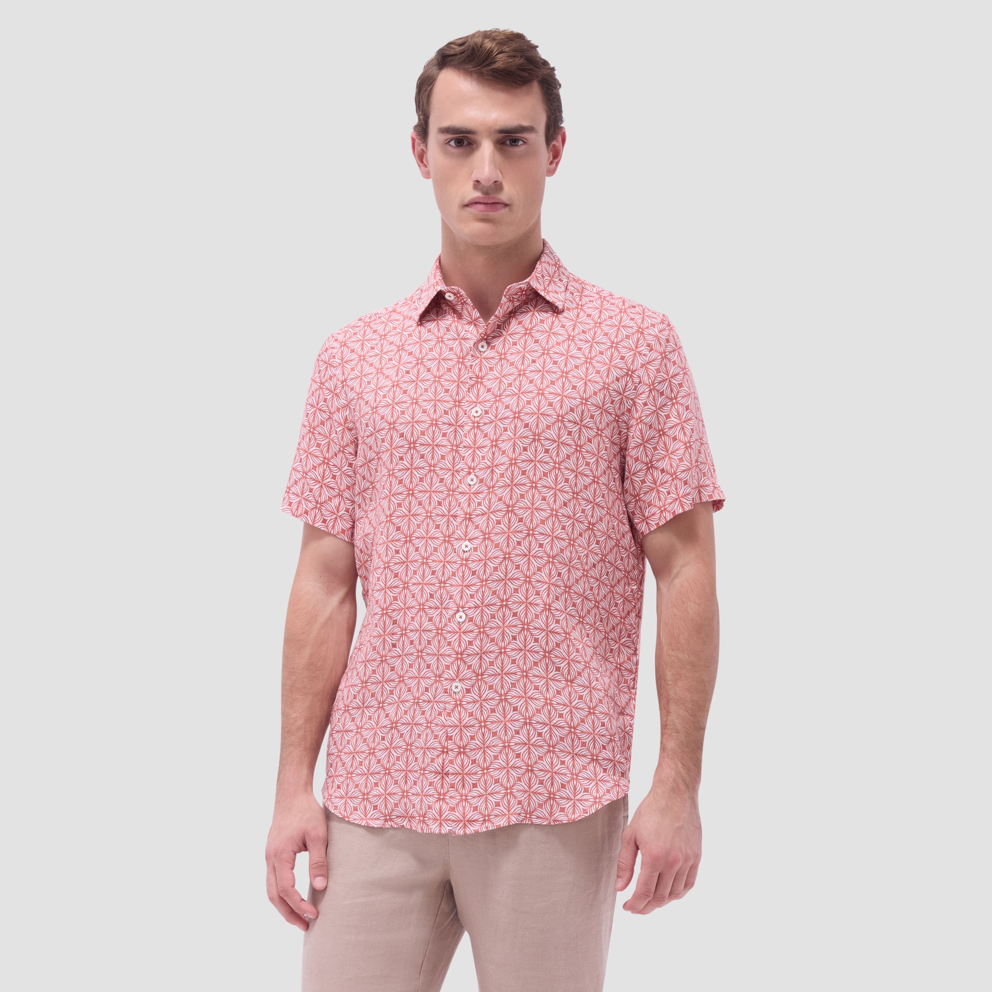 Orson Floral Geometric Short-Sleeve Shirt