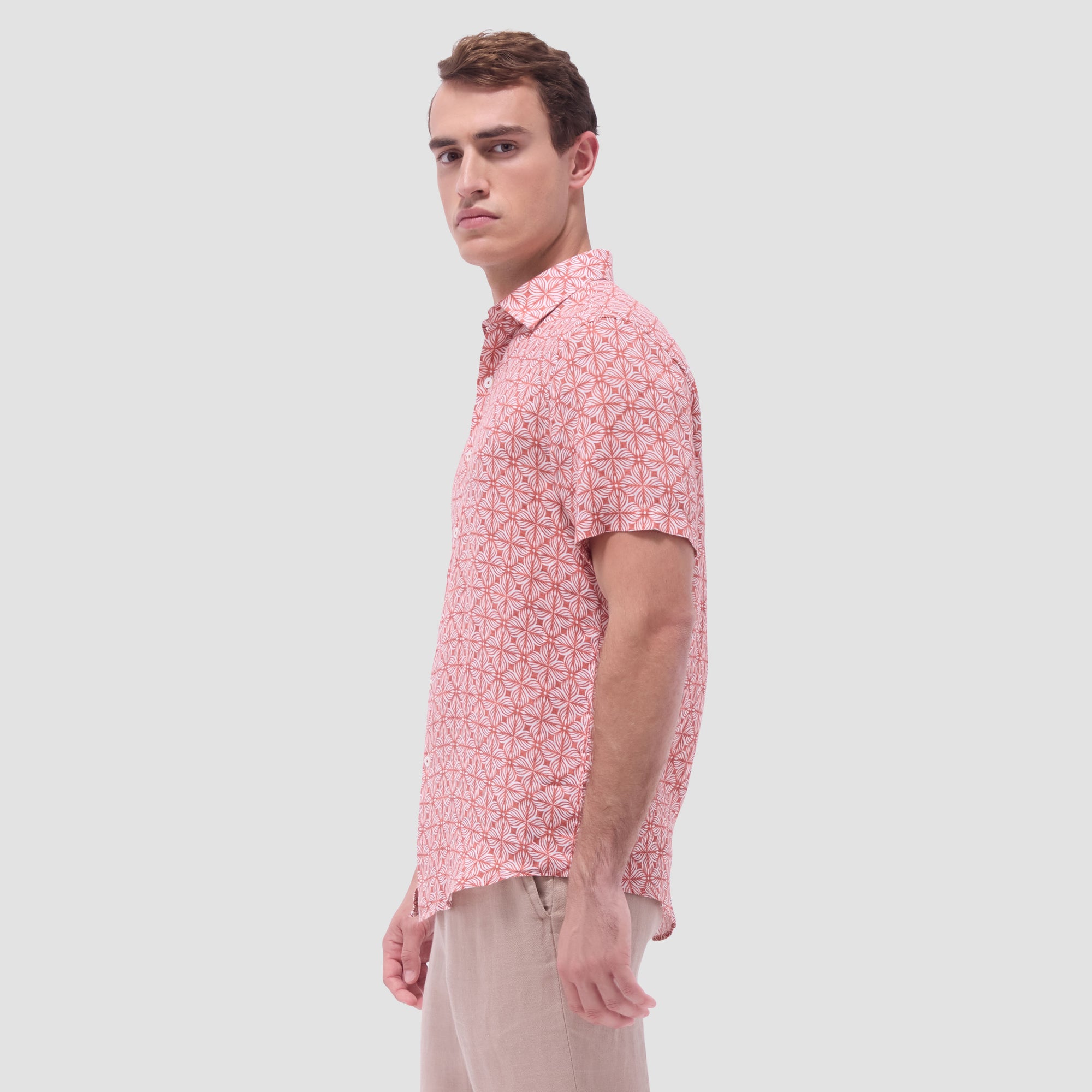 Orson Floral Geometric Short-Sleeve Shirt
