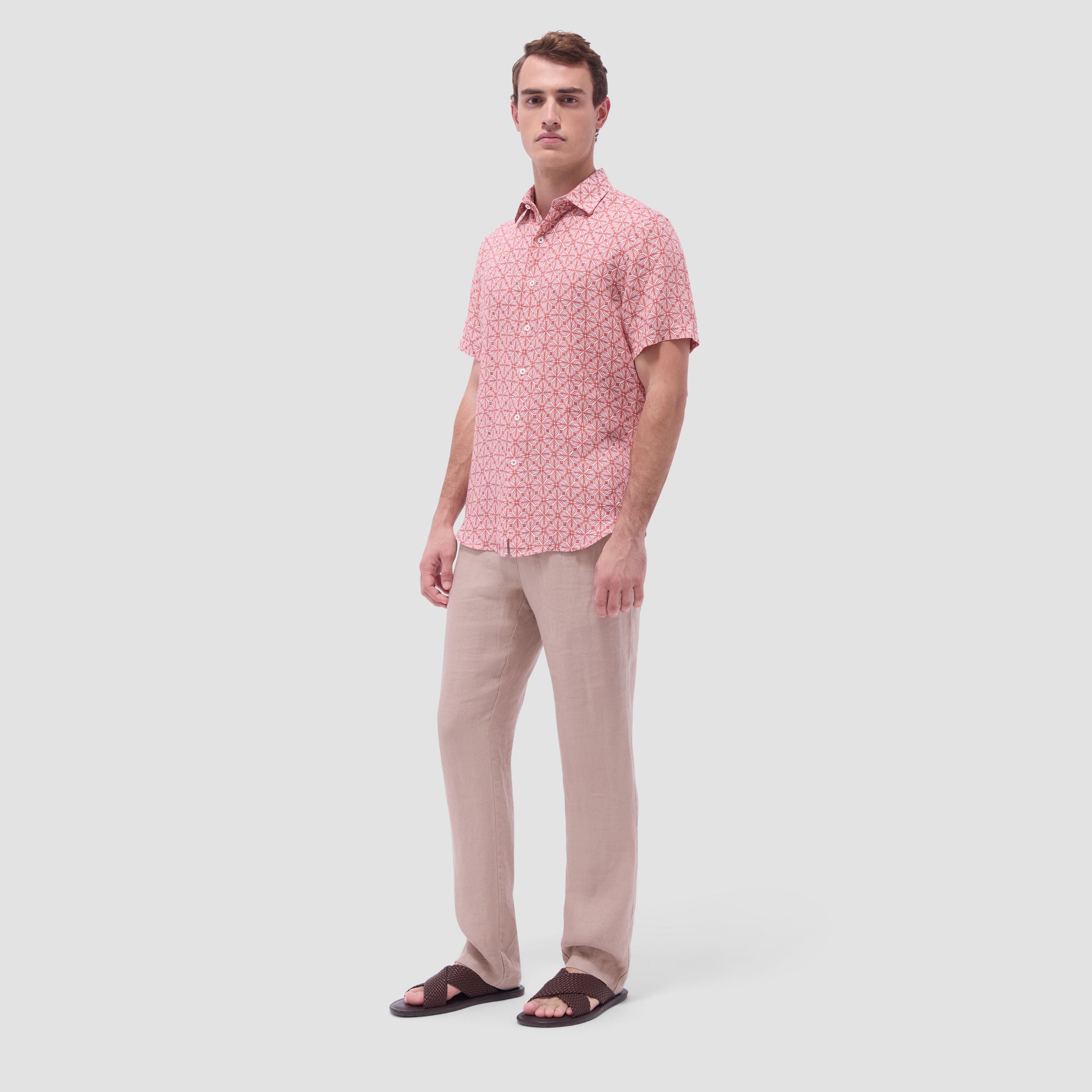 Orson Floral Geometric Short-Sleeve Shirt