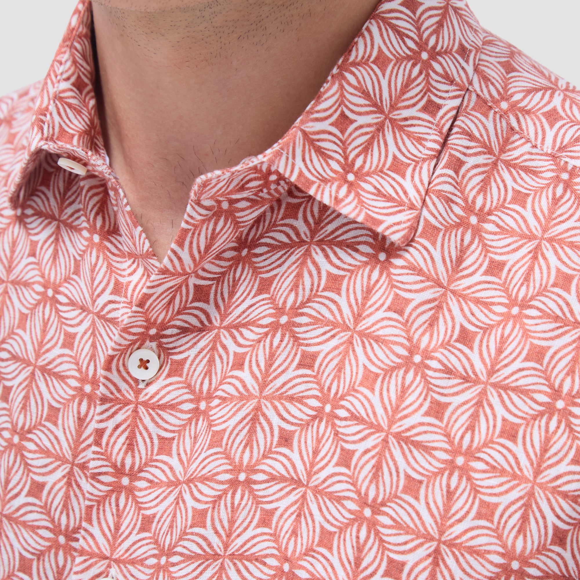 Orson Floral Geometric Short-Sleeve Shirt