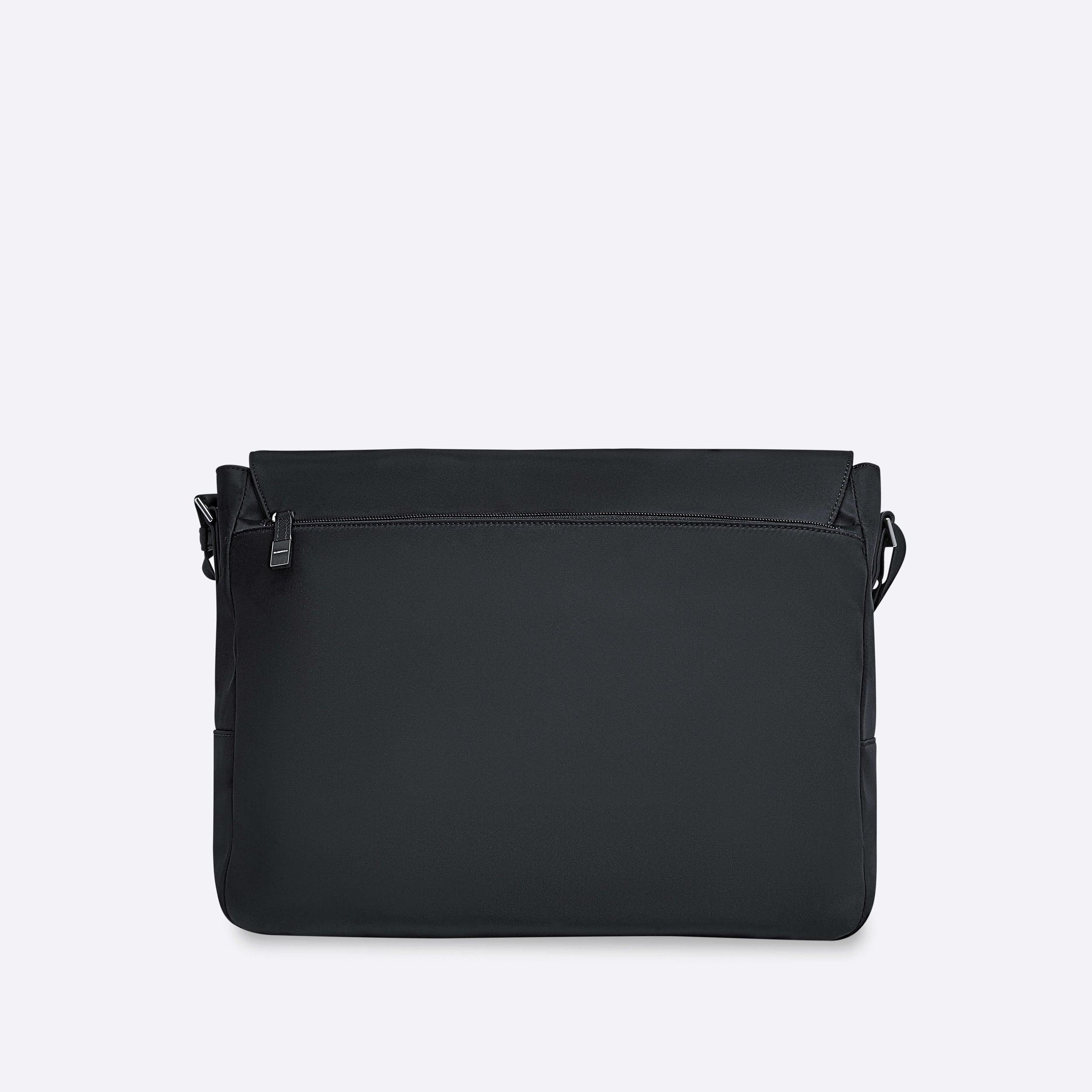 bugatchi leather backpack Nylon Messenger Bag with Leather Trim – BUGATCHI