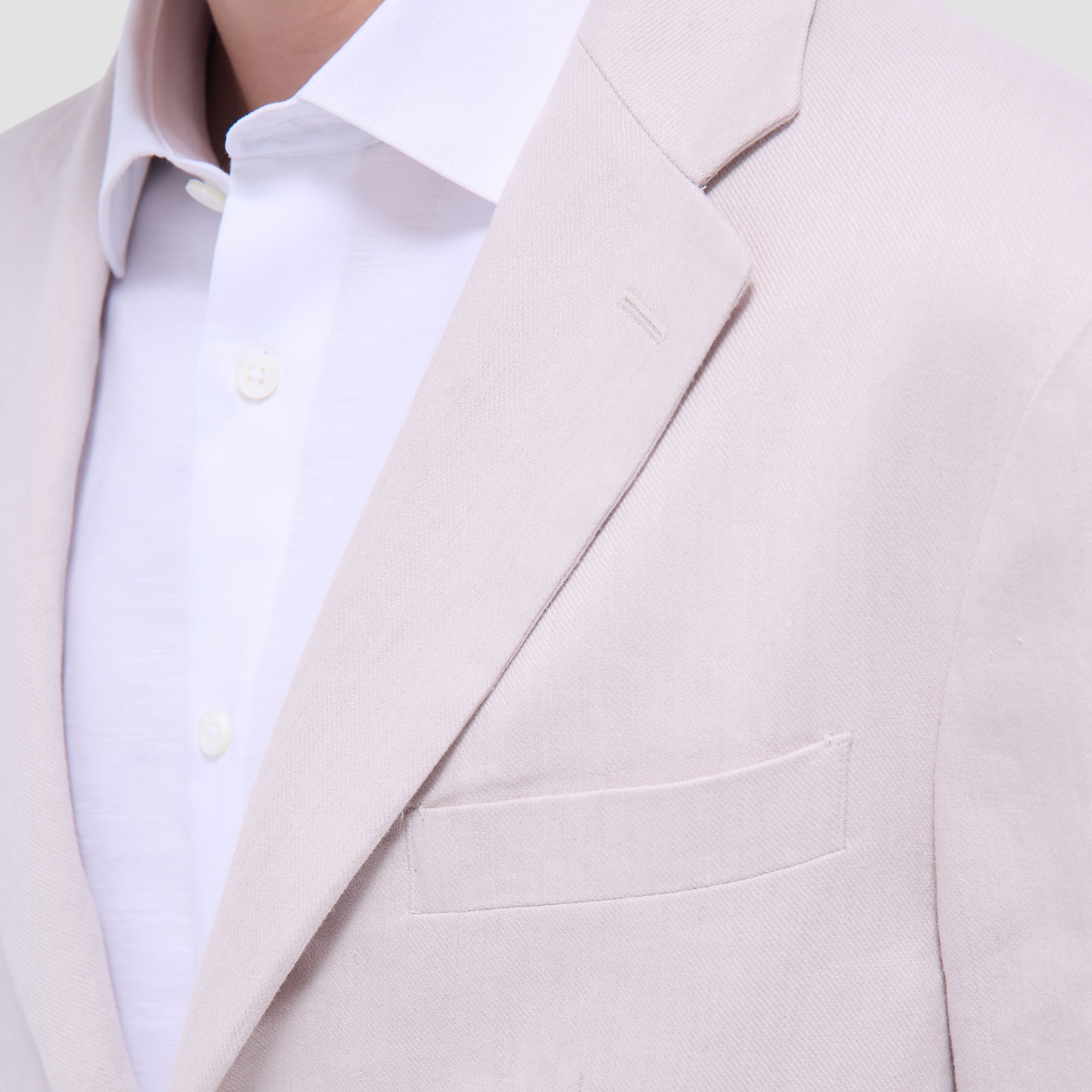 Linen-Cotton Two Button Blazer