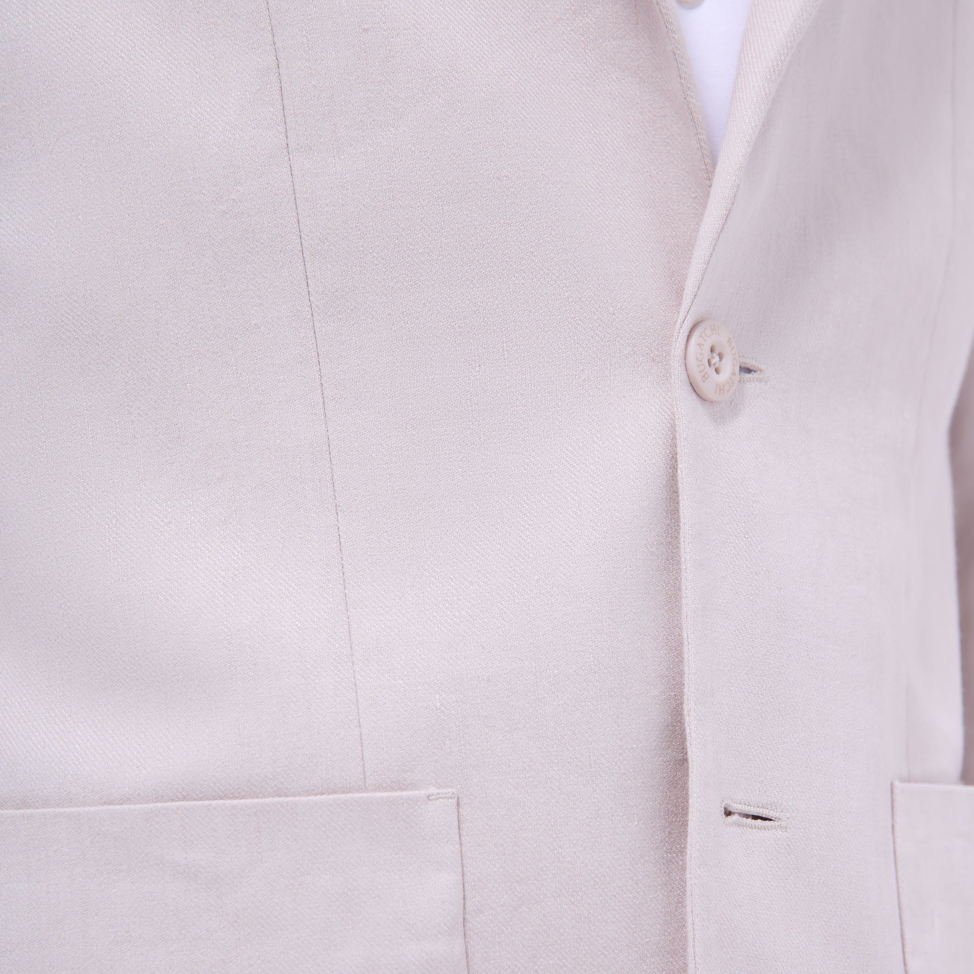 Linen-Cotton Two Button Blazer