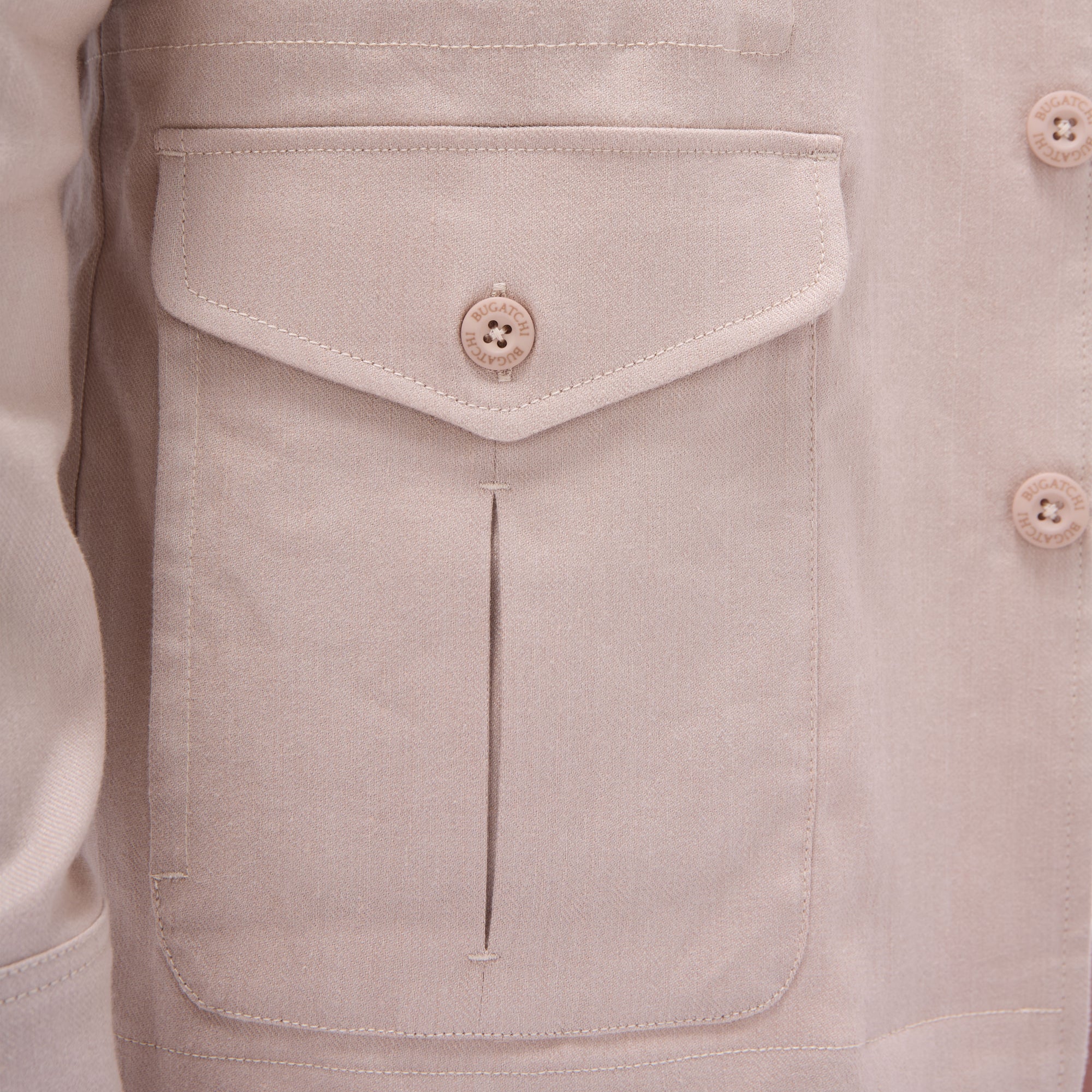 Linen-Cotton Safari Jacket