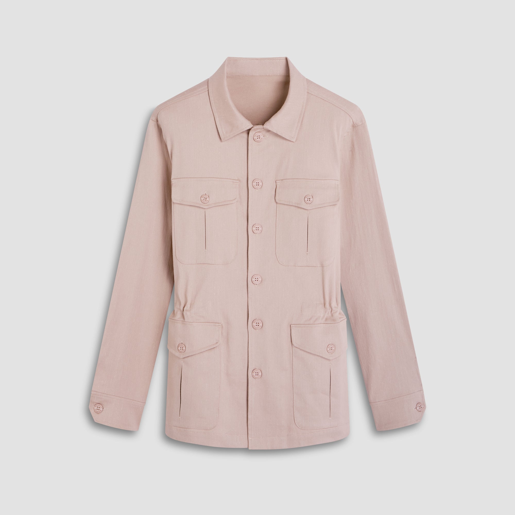 Linen-Cotton Safari Jacket