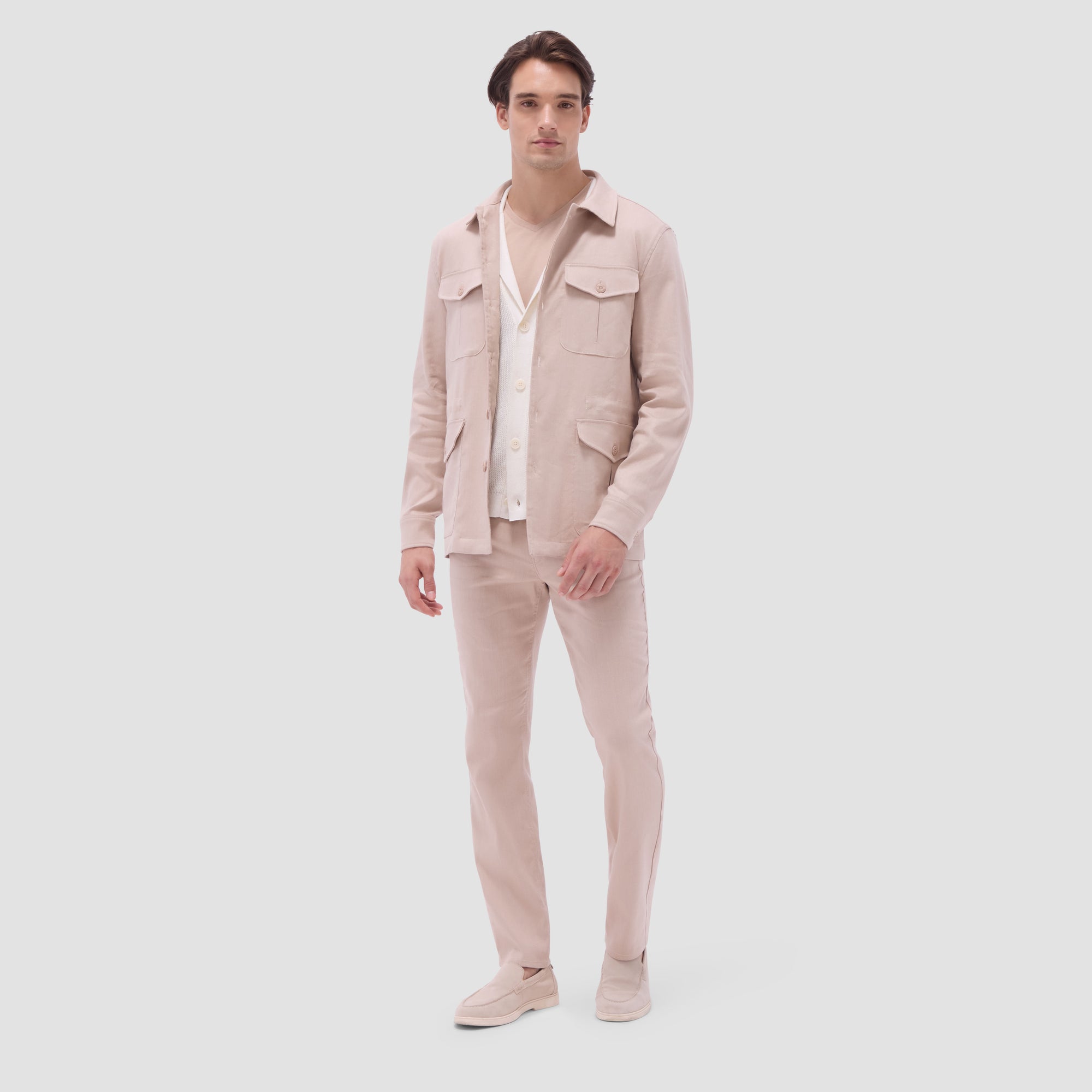 Linen-Cotton Safari Jacket
