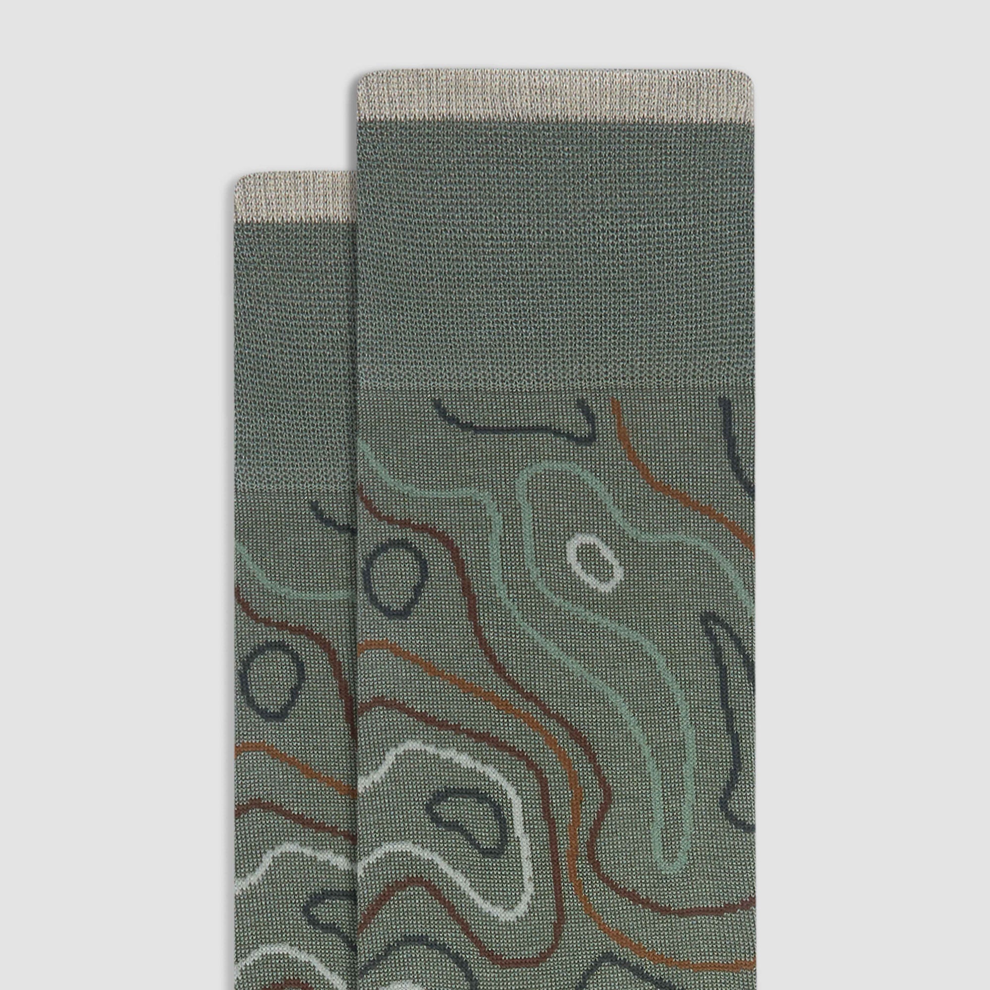 Abstract Mid-Calf Socks