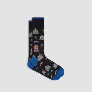 Miami Art Deco Mid-Calf Socks