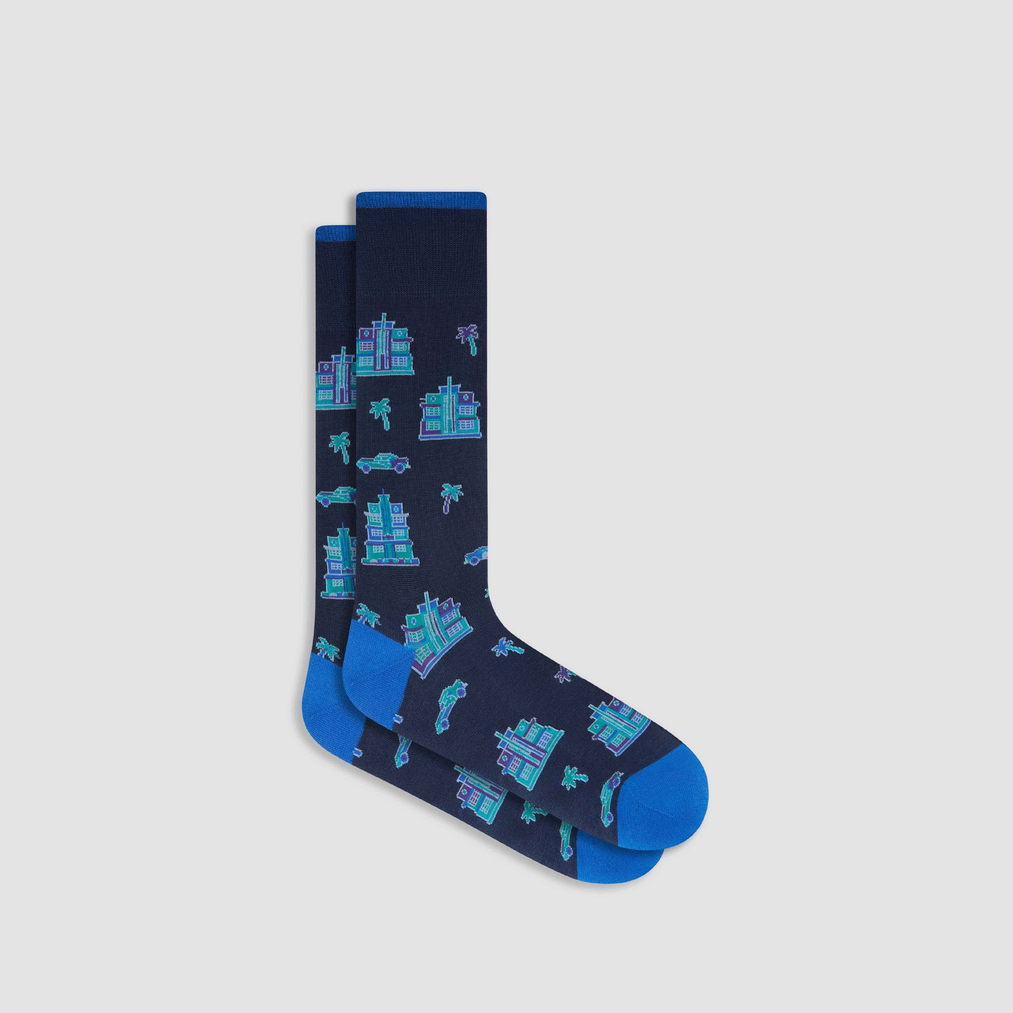 Miami Art Deco Mid-Calf Socks