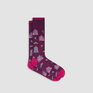 Miami Art Deco Mid-Calf Socks
