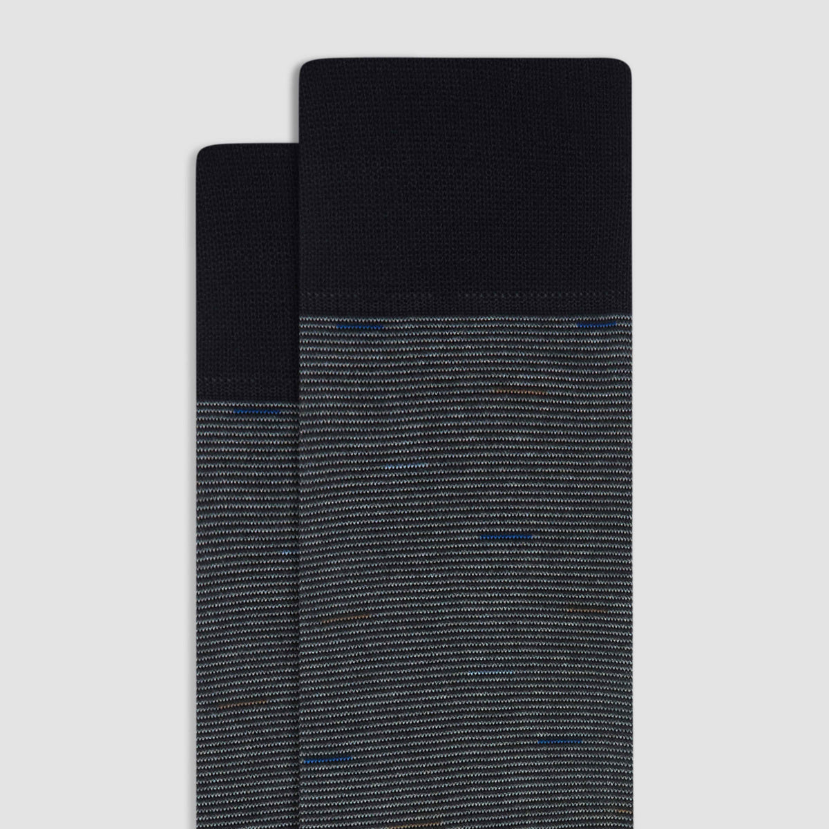 Striped Melange Mid-Calf Socks