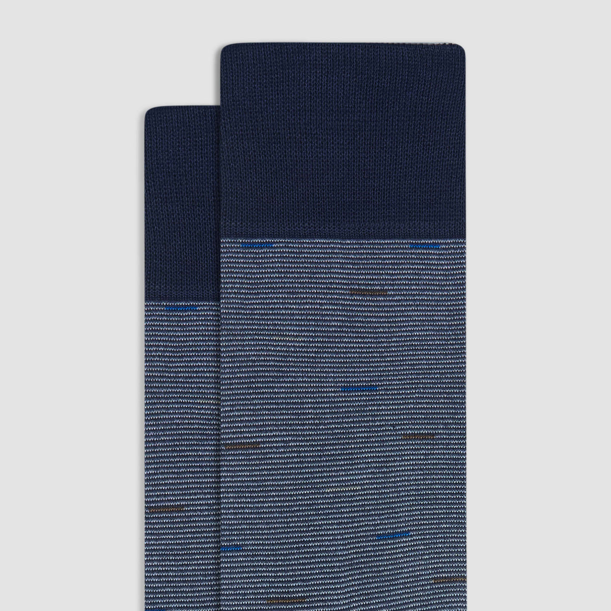 Striped Melange Mid-Calf Socks