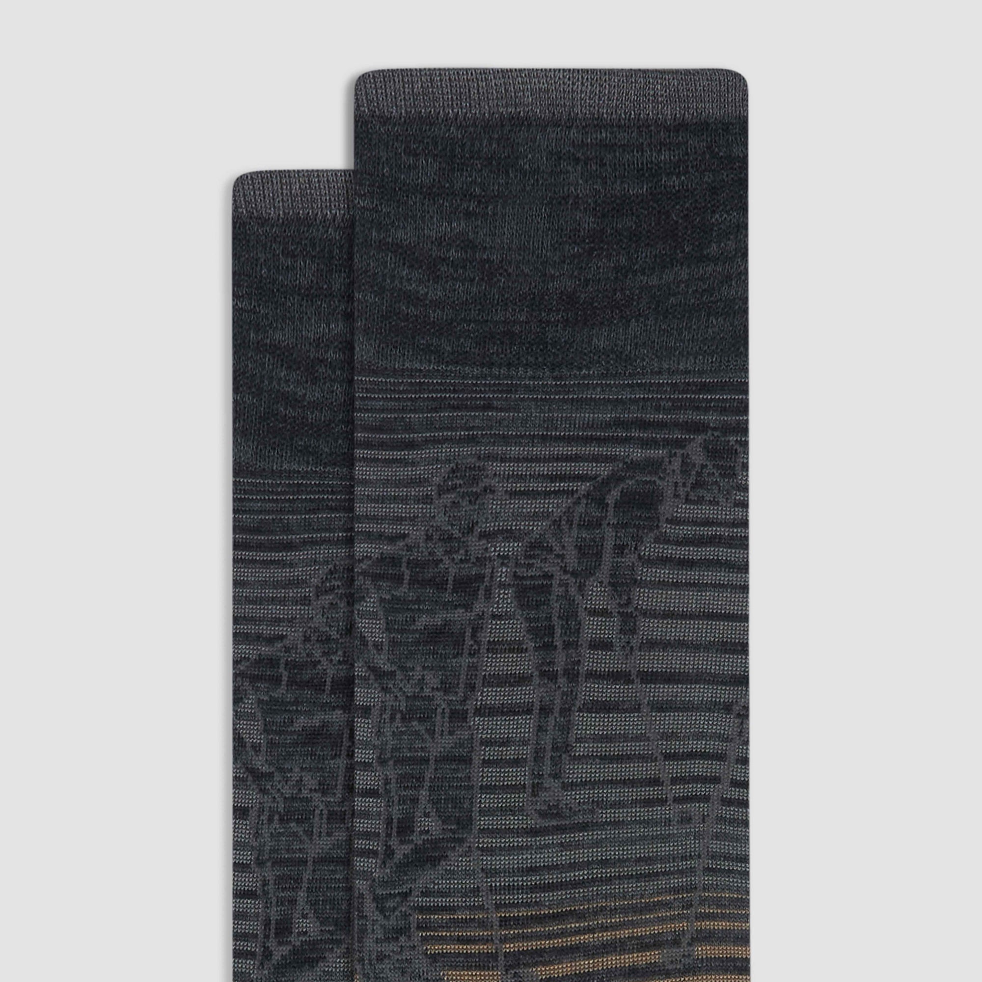 Golfer Striped Mid-Calf Socks
