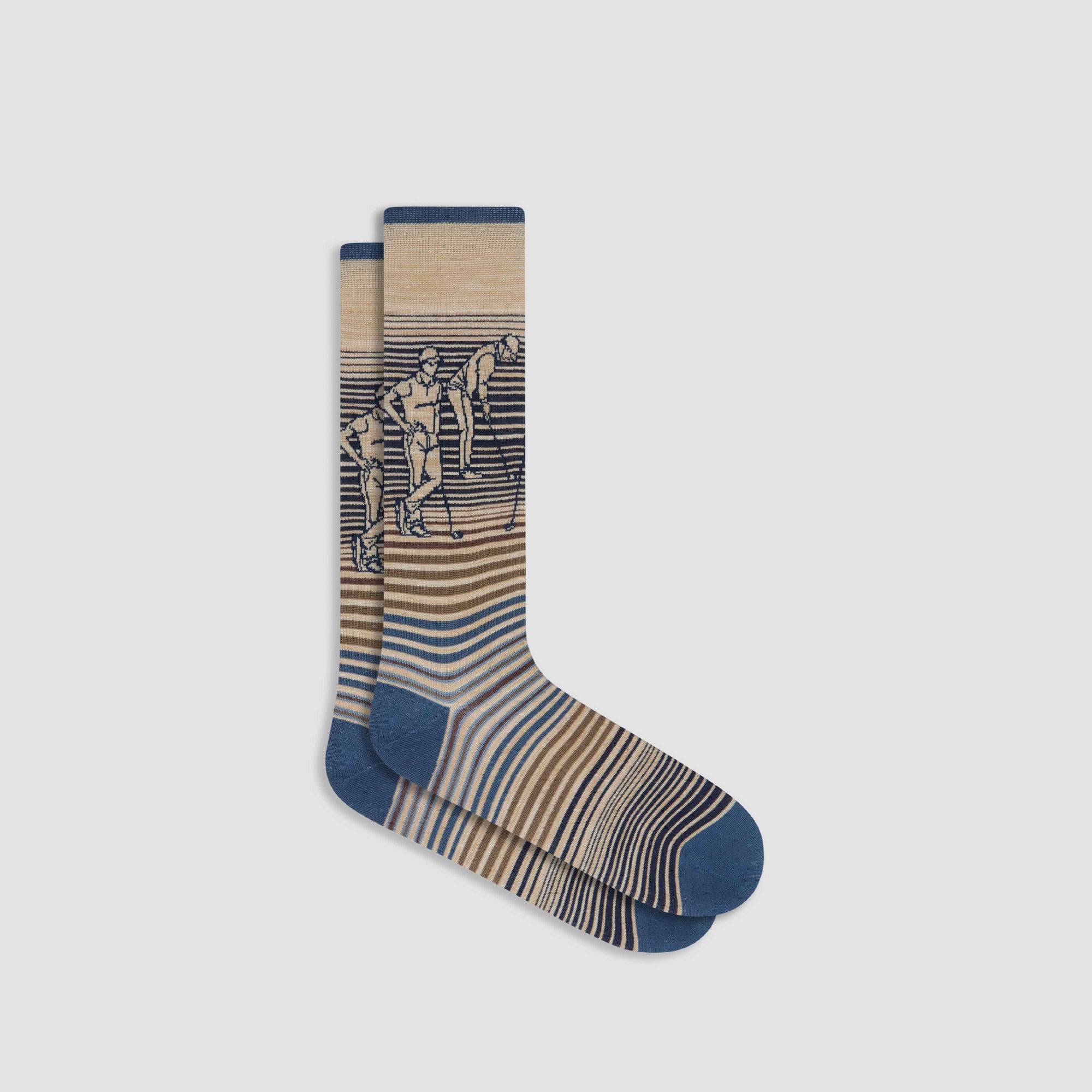 Golfer Striped Mid-Calf Socks