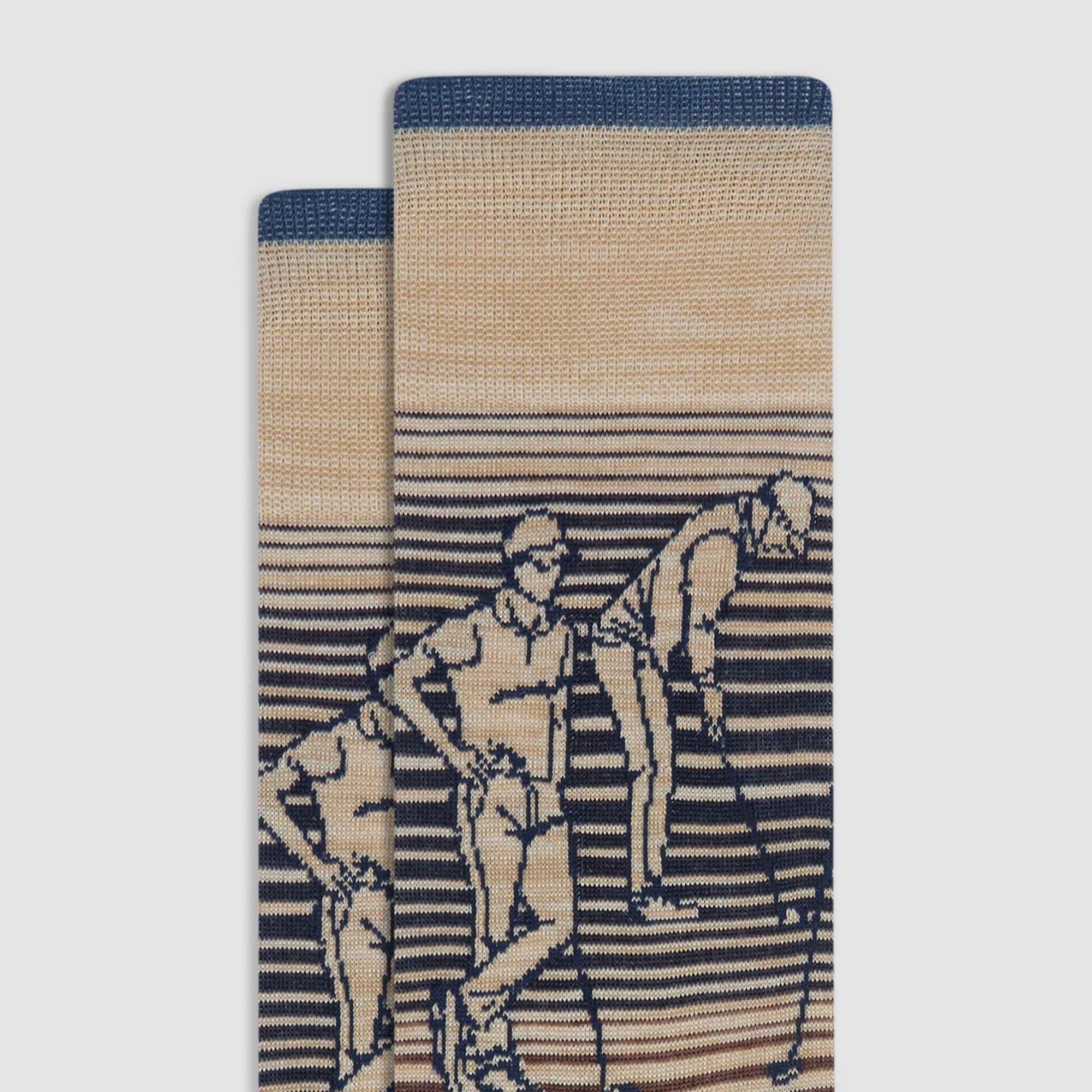 Golfer Striped Mid-Calf Socks