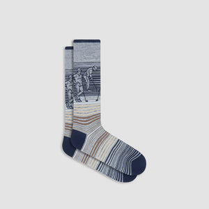 Golfer Striped Mid-Calf Socks