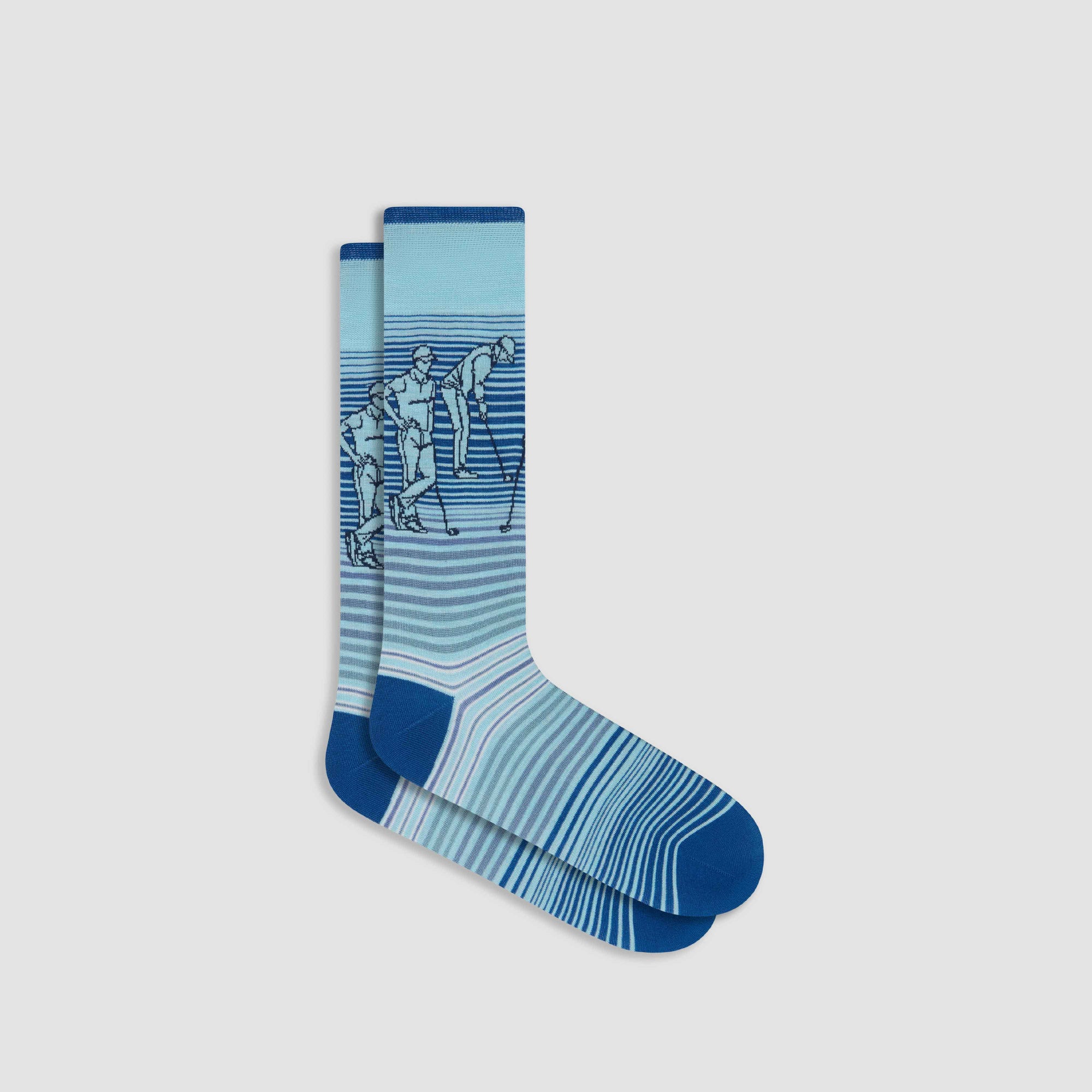 Golfer Striped Mid-Calf Socks