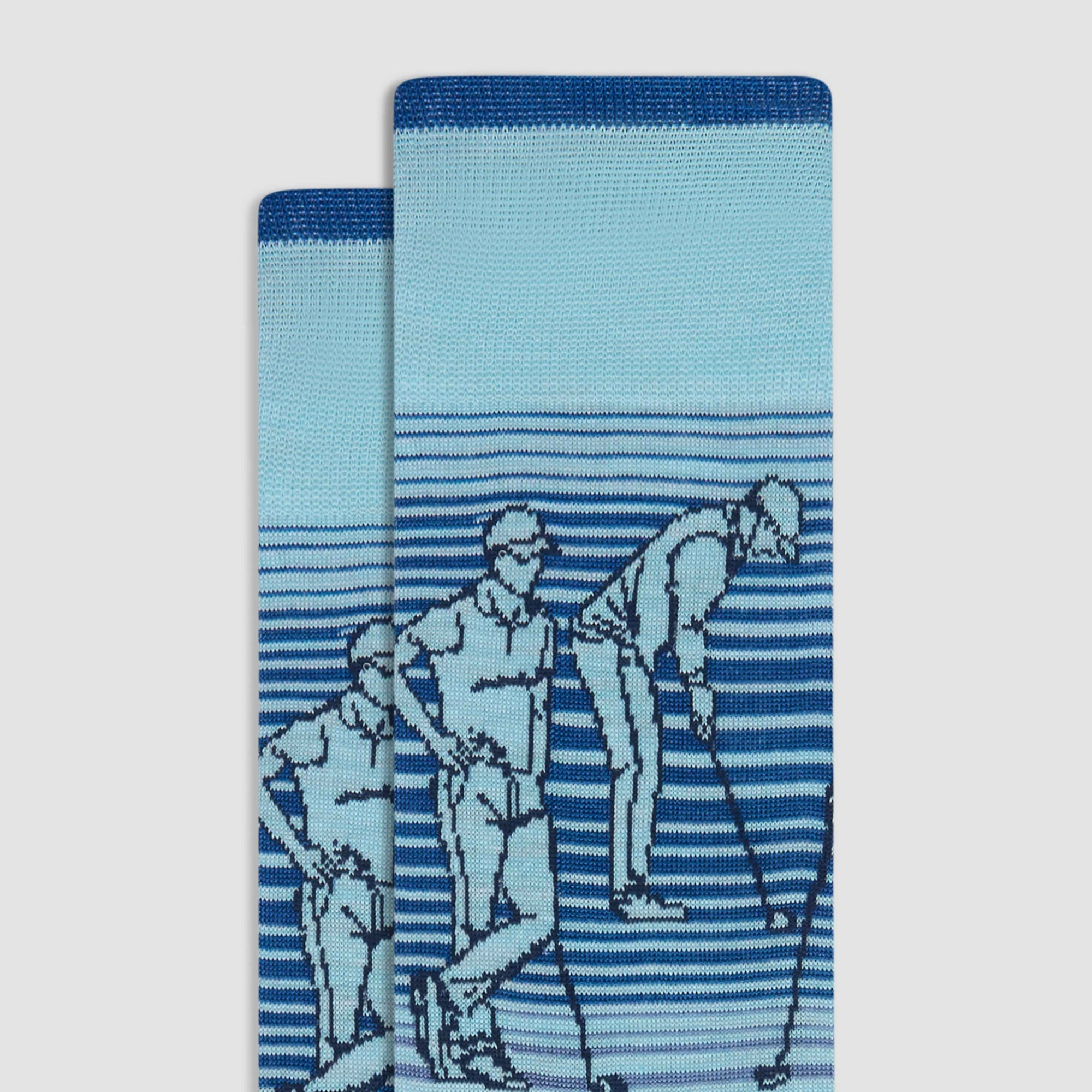 Golfer Striped Mid-Calf Socks