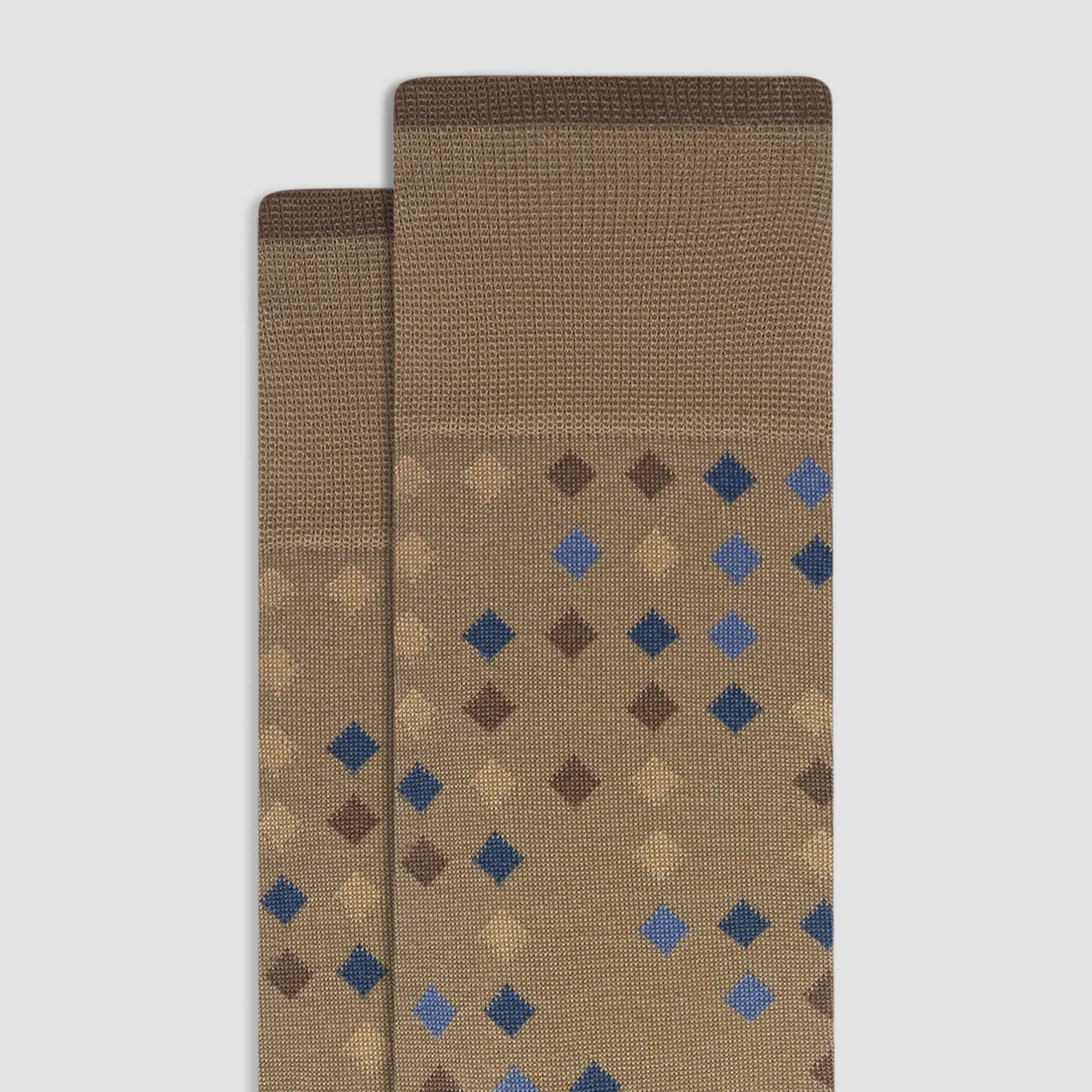 Striped Geometric Mid-Calf Socks