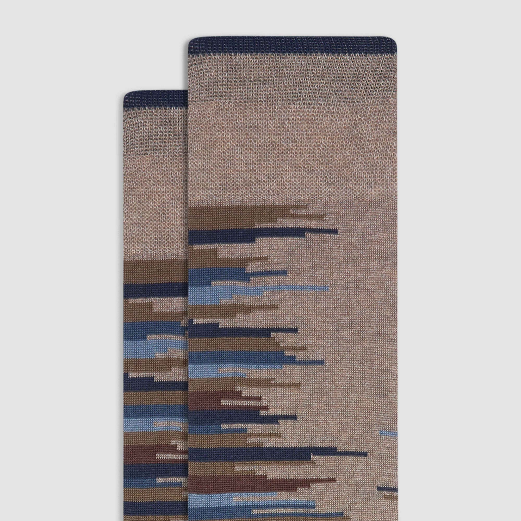 Jagged Stripes Mid-Calf Socks