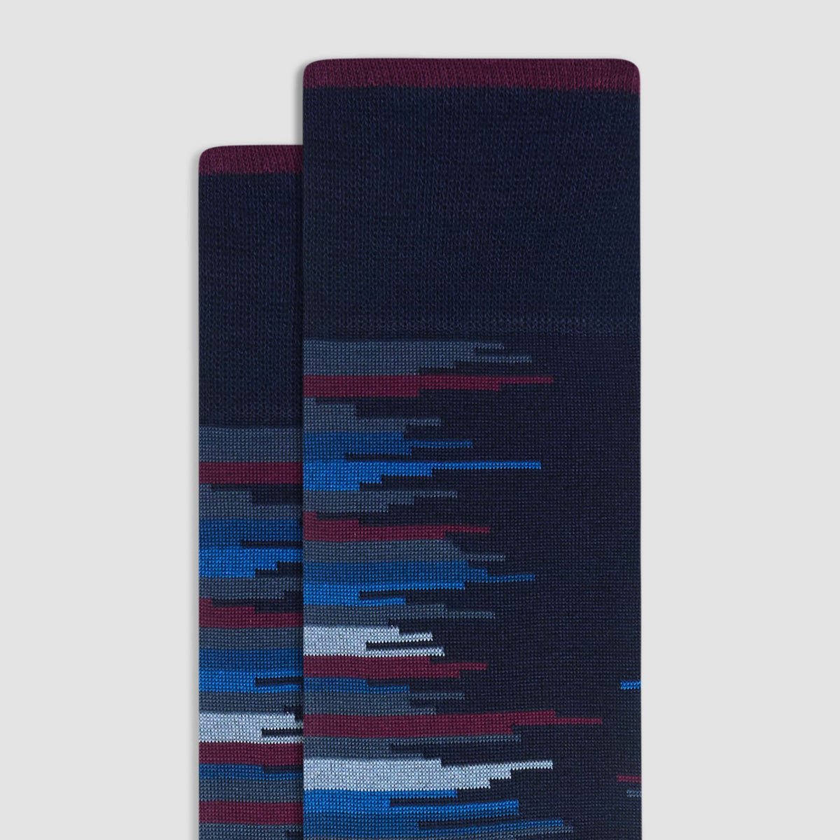 Jagged Stripes Mid-Calf Socks