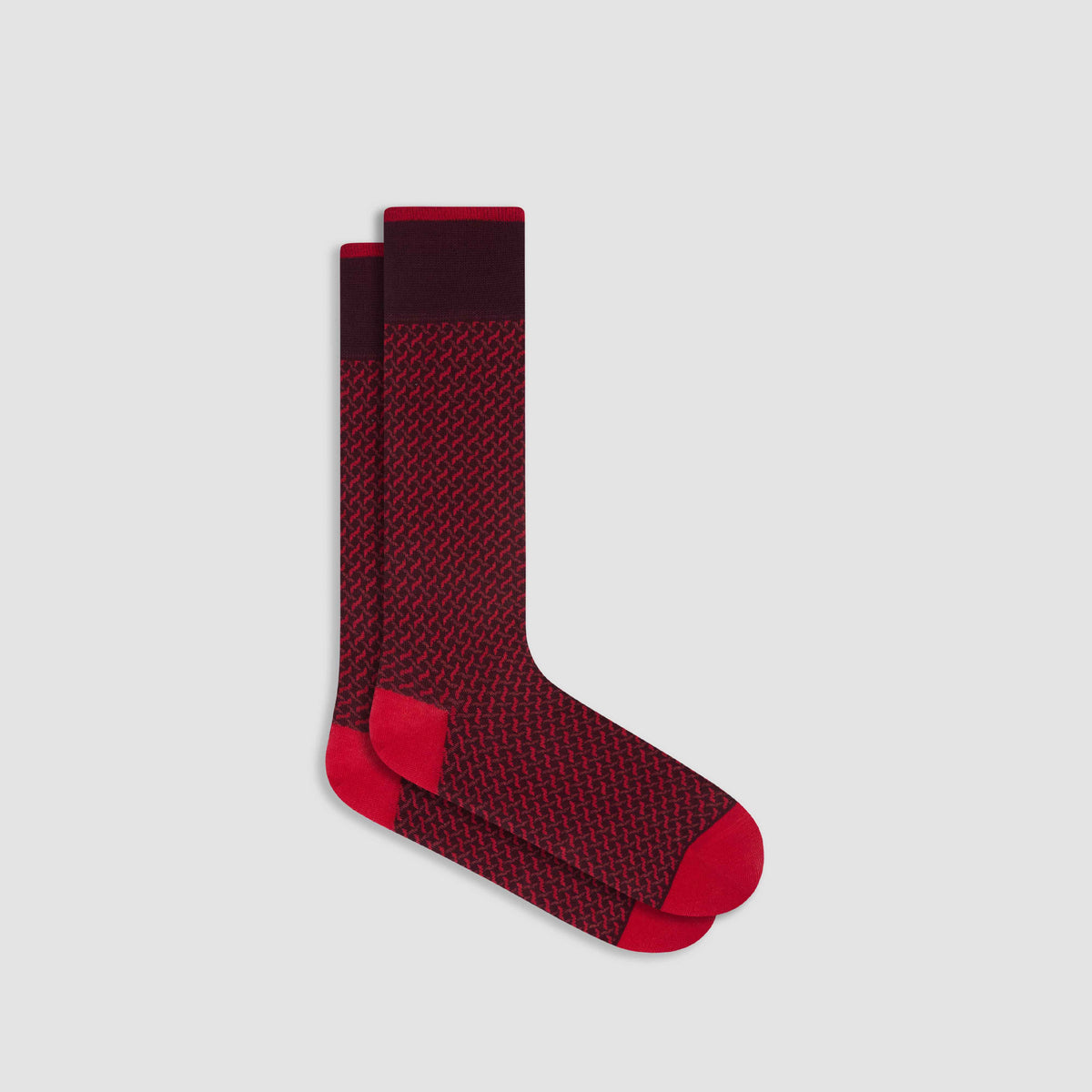 Geometric Weave Mid-Calf Socks