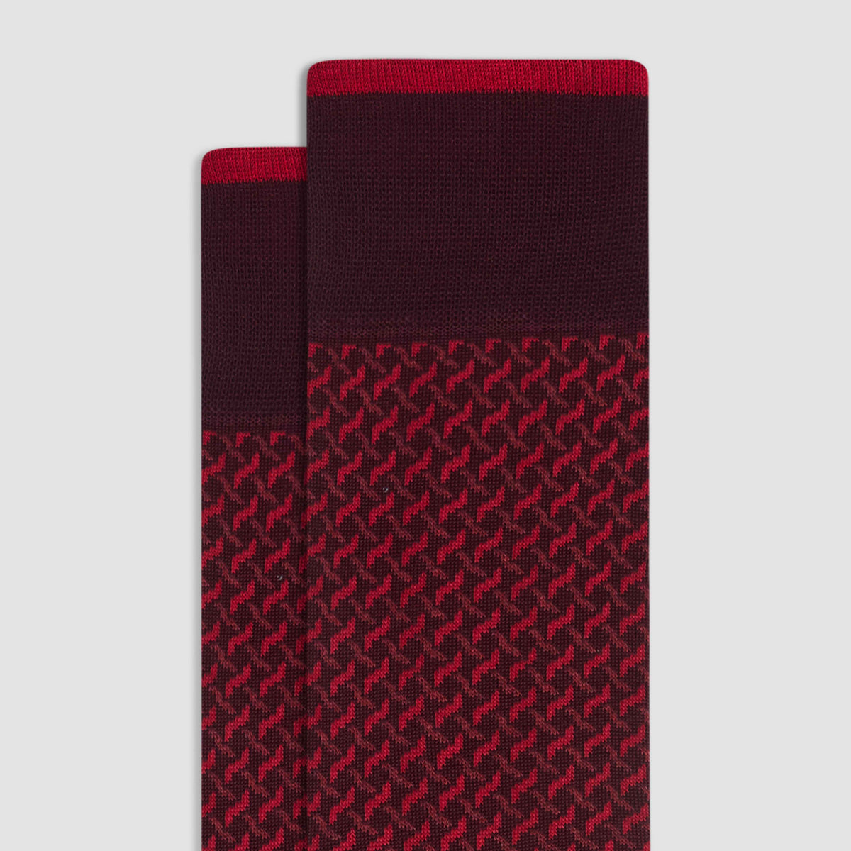 Geometric Weave Mid-Calf Socks