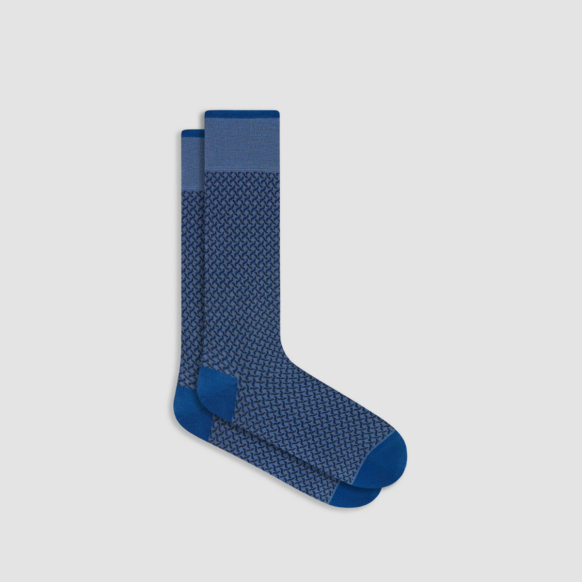 Geometric Weave Mid-Calf Socks