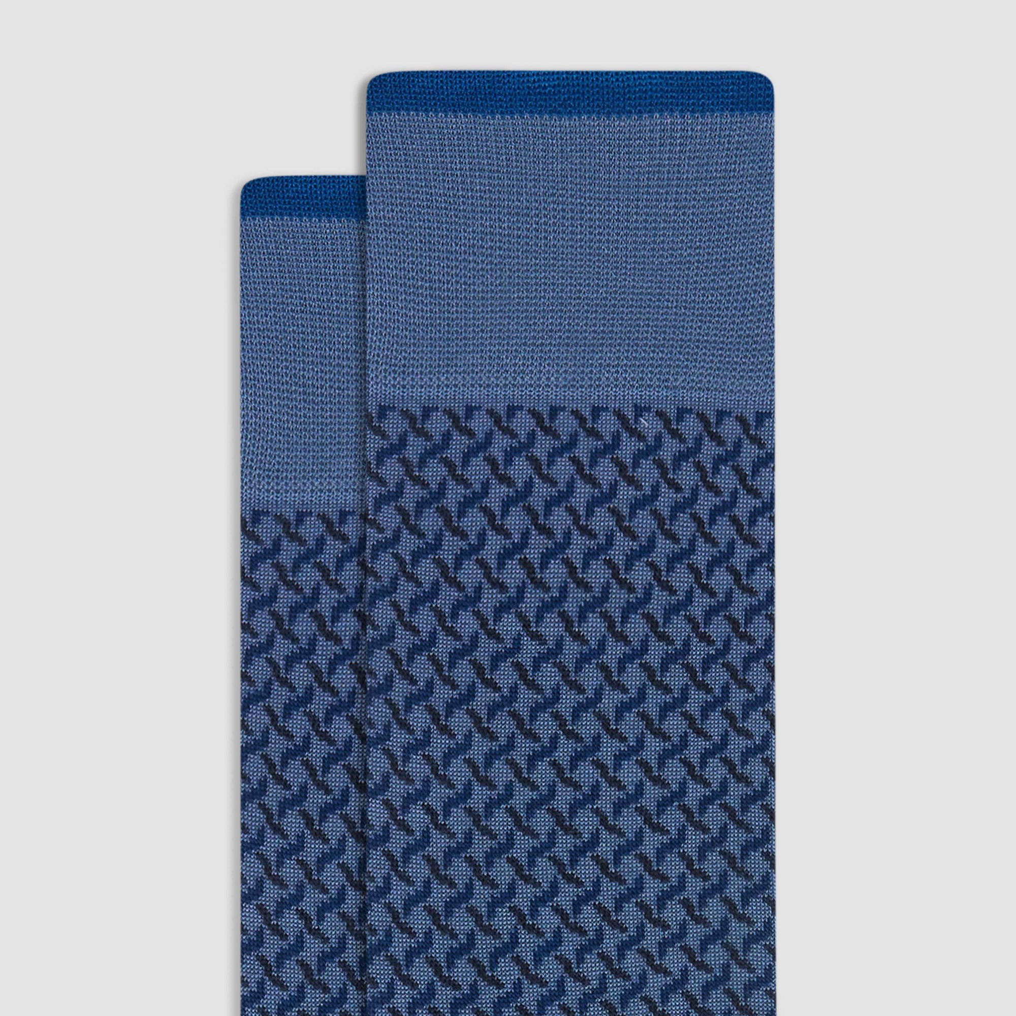 Geometric Weave Mid-Calf Socks