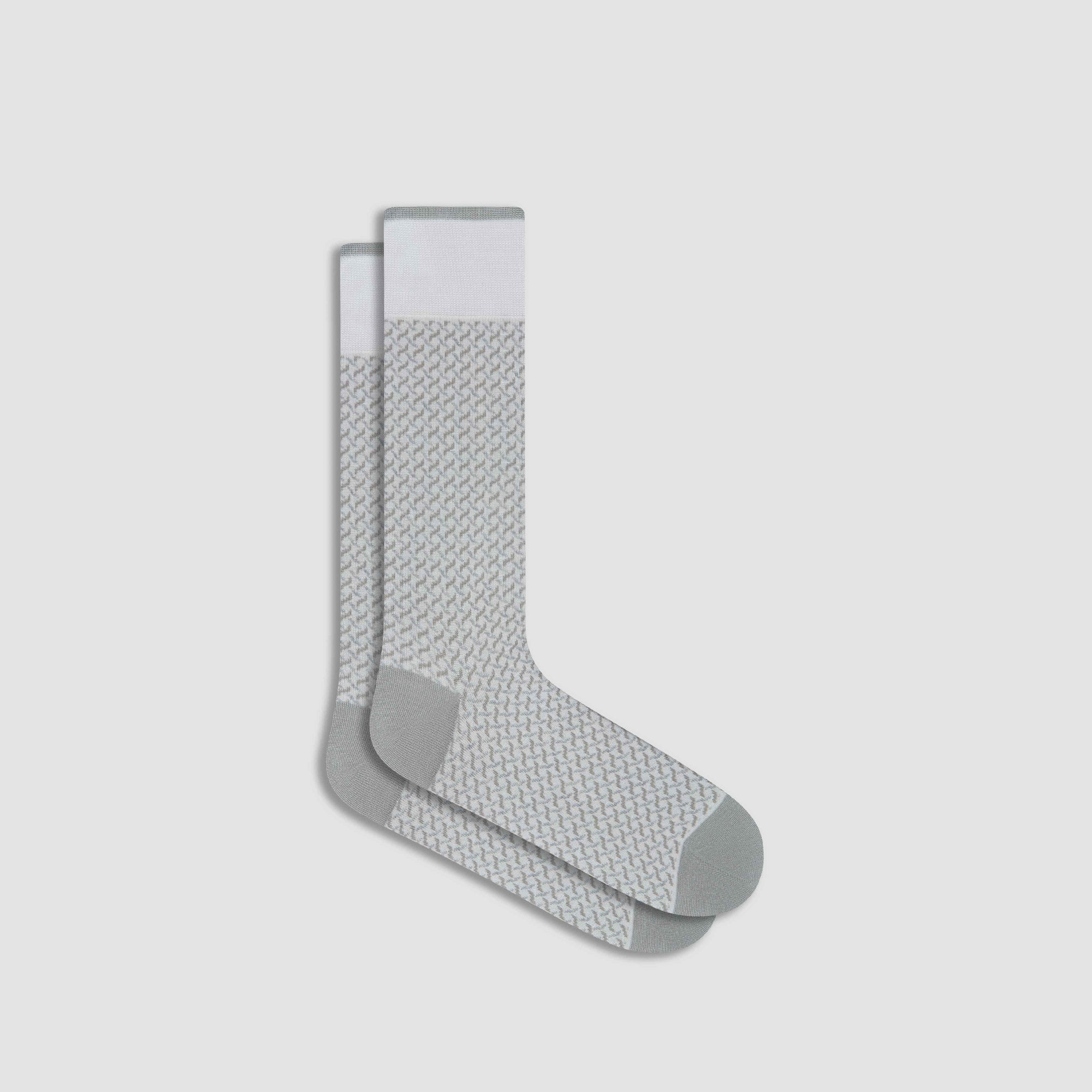 Geometric Weave Mid-Calf Socks