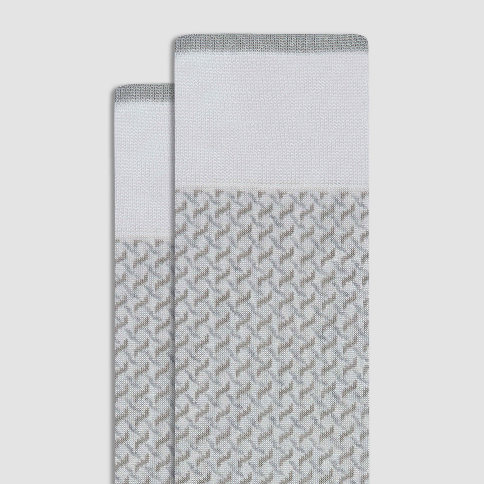 Geometric Weave Mid-Calf Socks