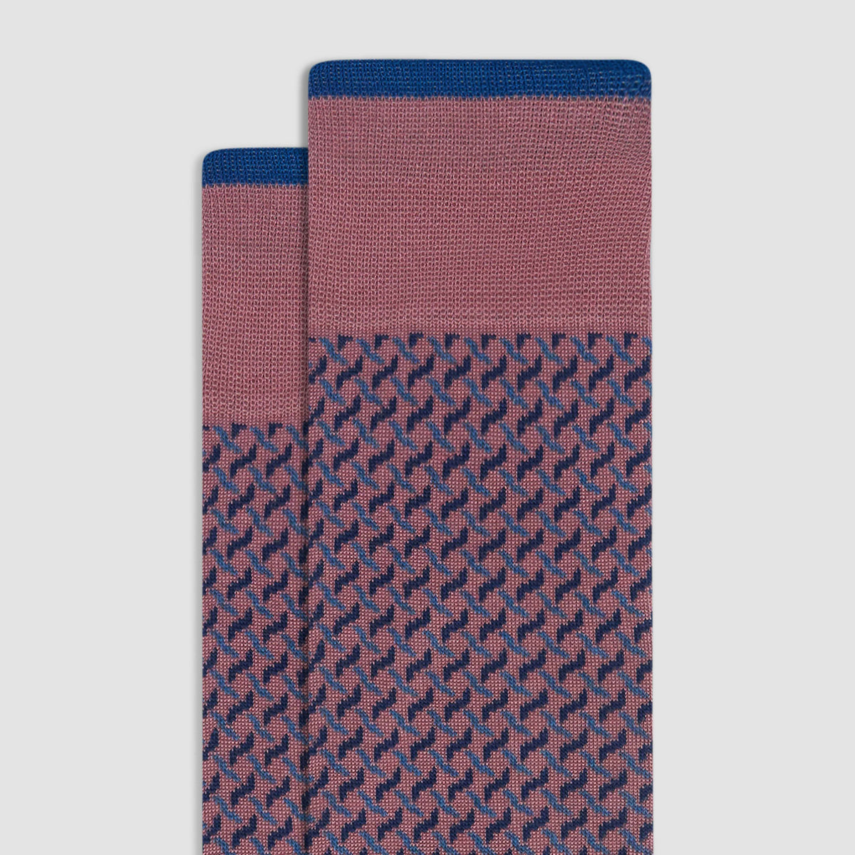Geometric Weave Mid-Calf Socks