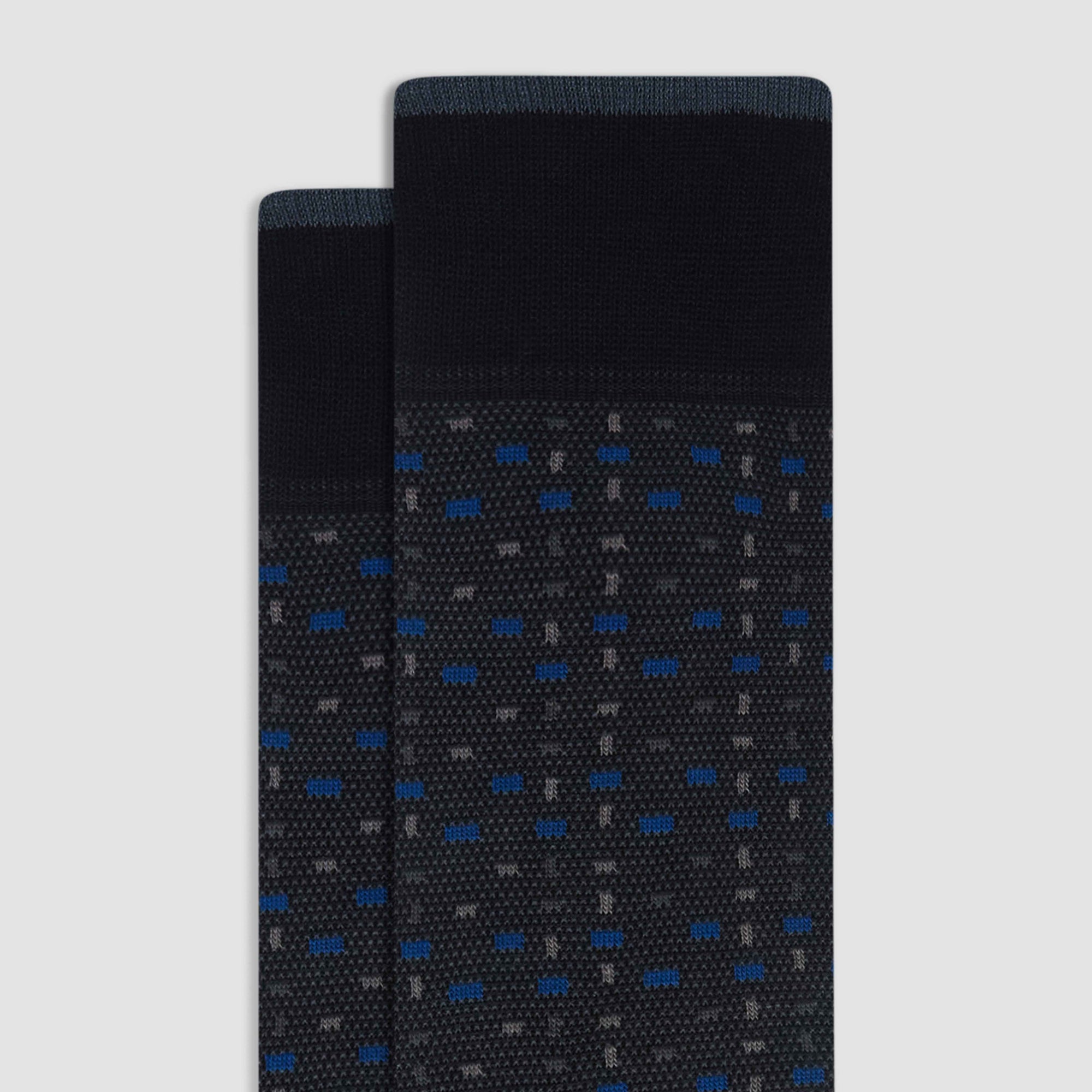 Micro Check Mid-Calf Socks