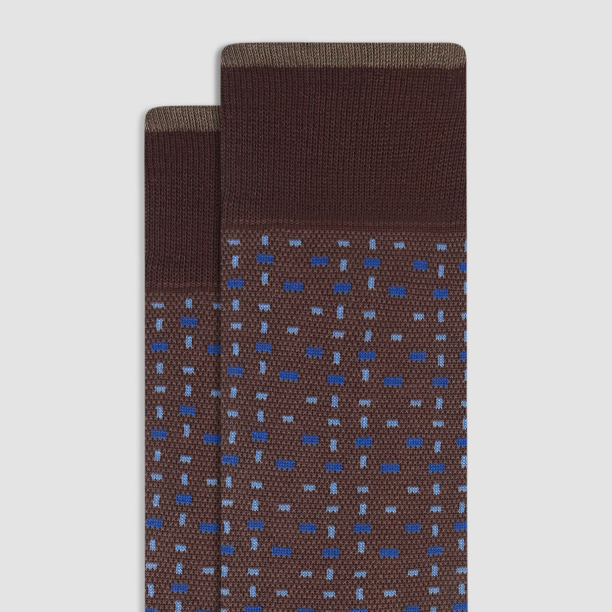 Micro Check Mid-Calf Socks