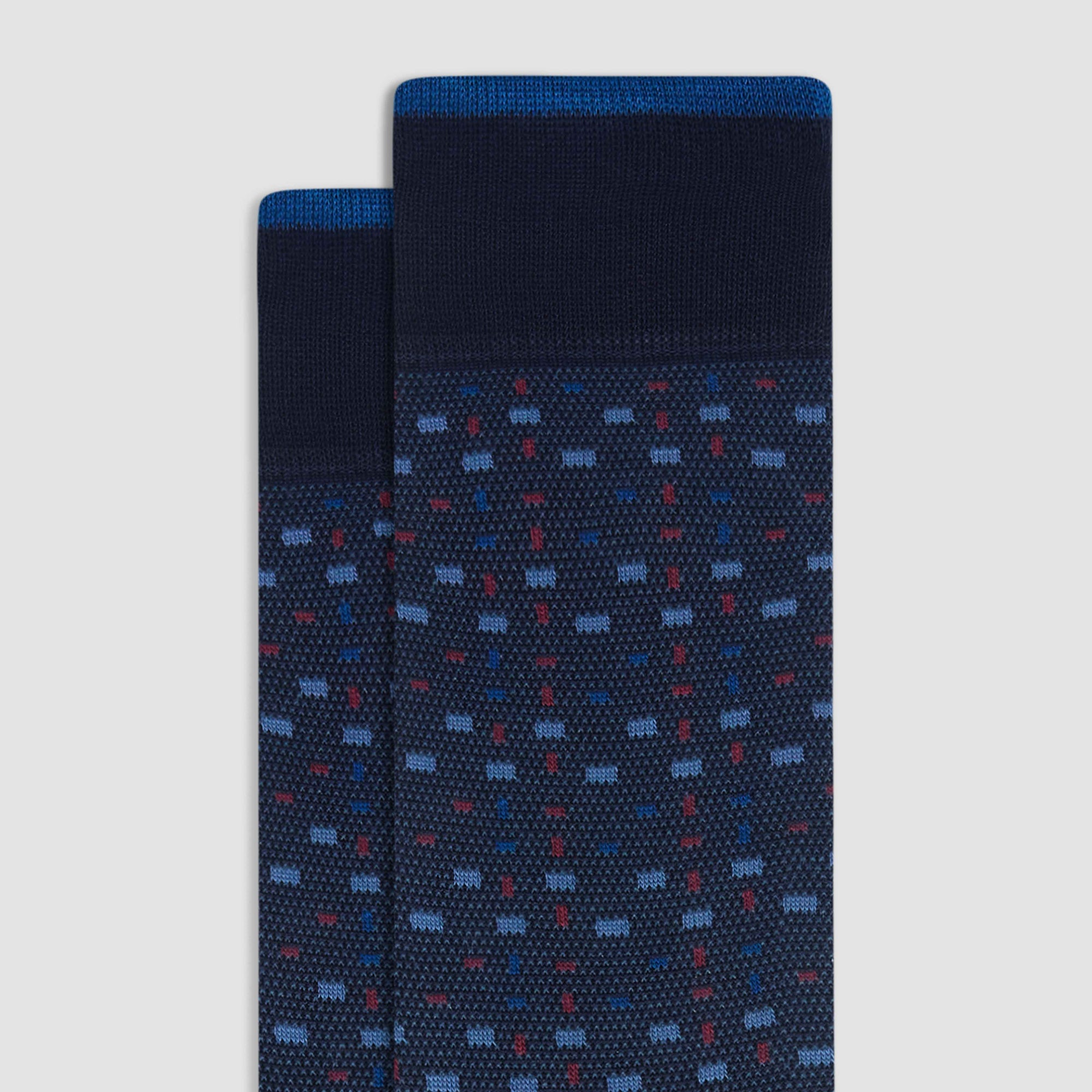 Micro Check Mid-Calf Socks