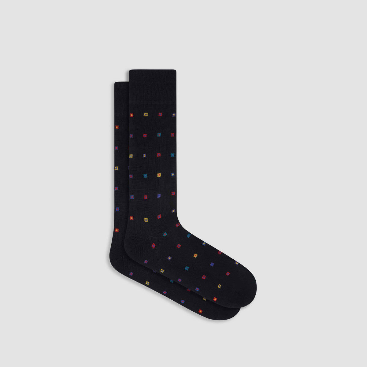 Geometric Cashmere Mid-Calf Socks