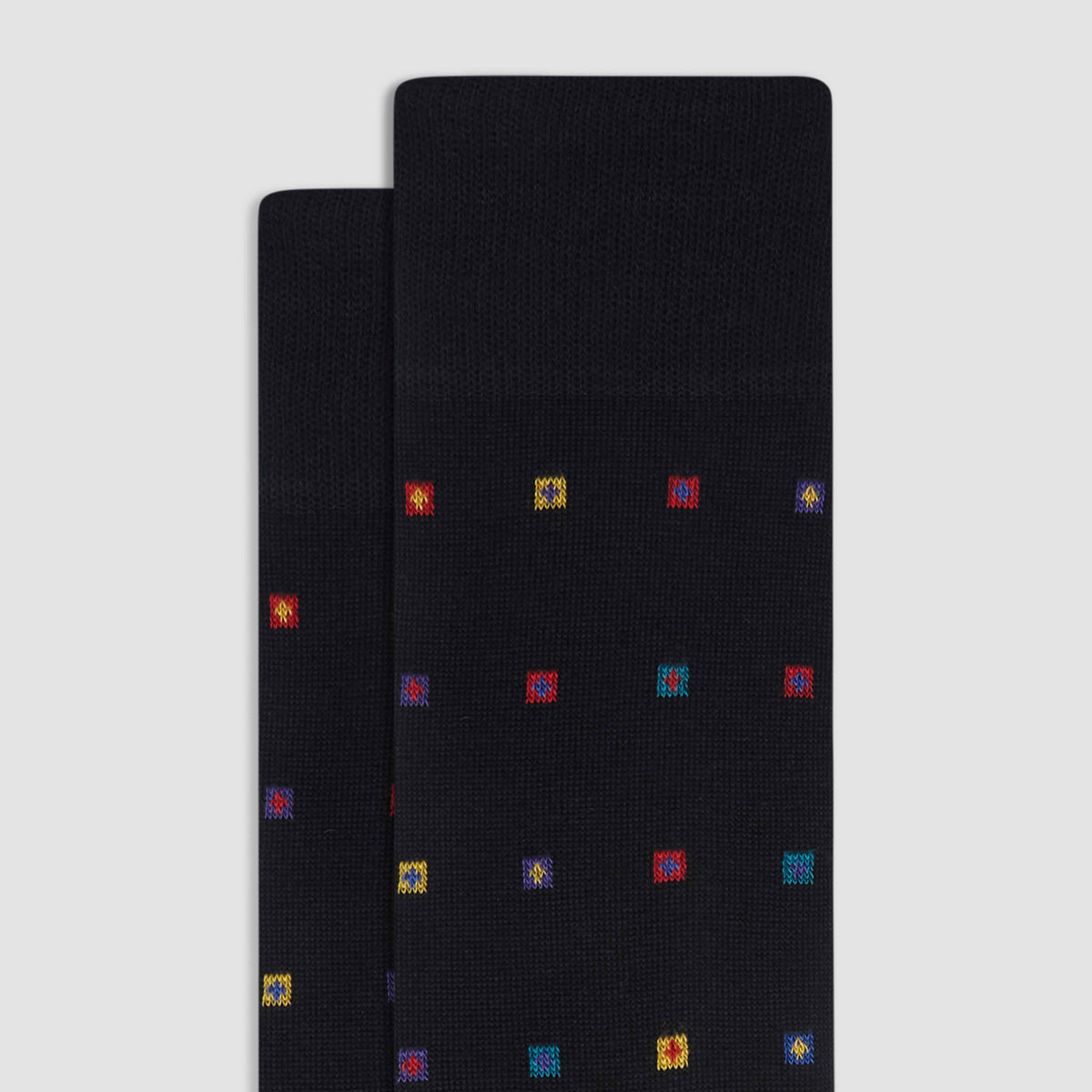 Geometric Cashmere Mid-Calf Socks
