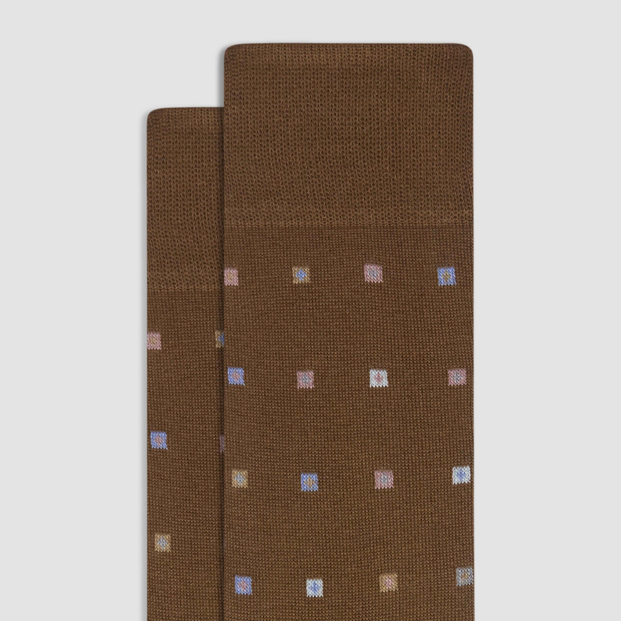 Geometric Cashmere Mid-Calf Socks