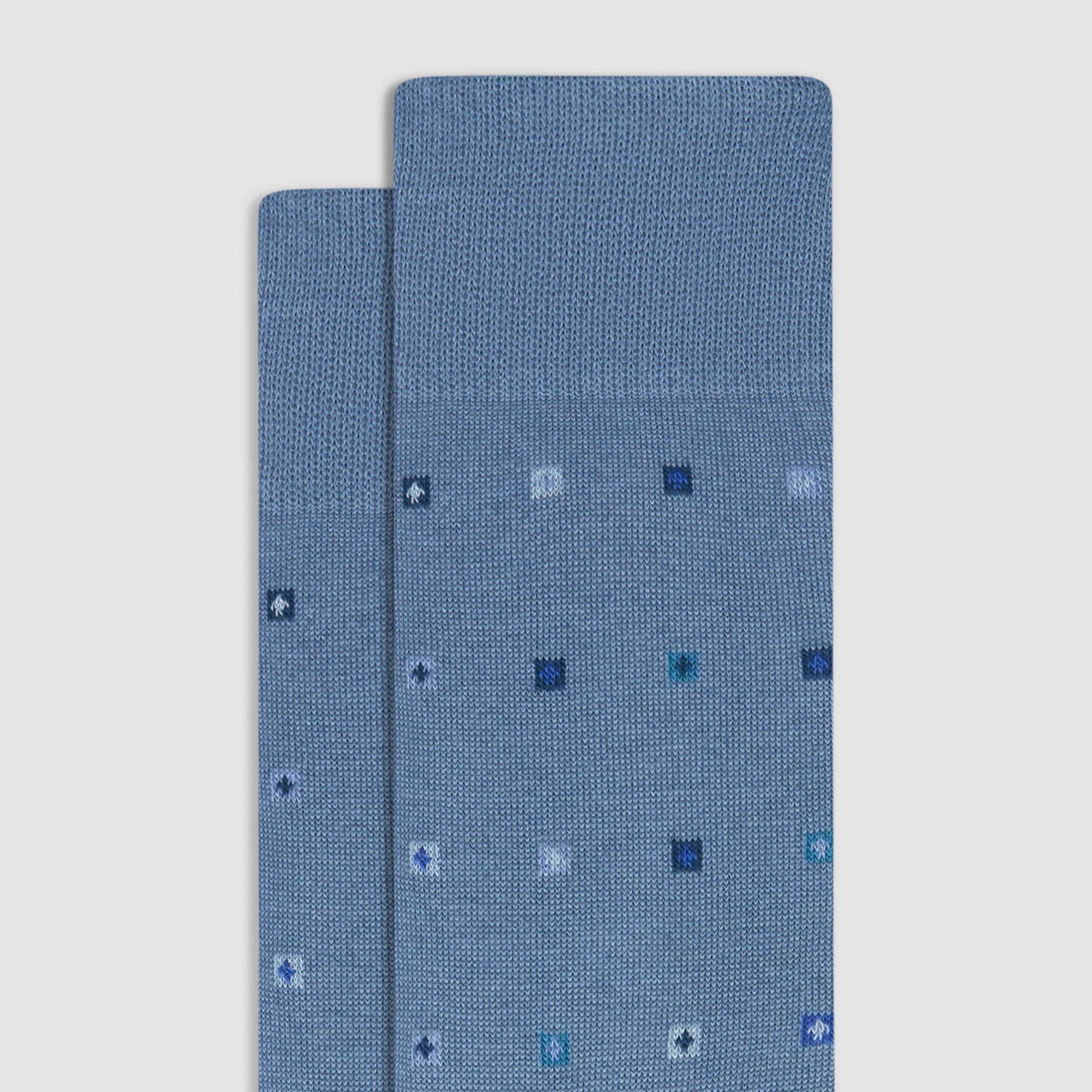Geometric Cashmere Mid-Calf Socks