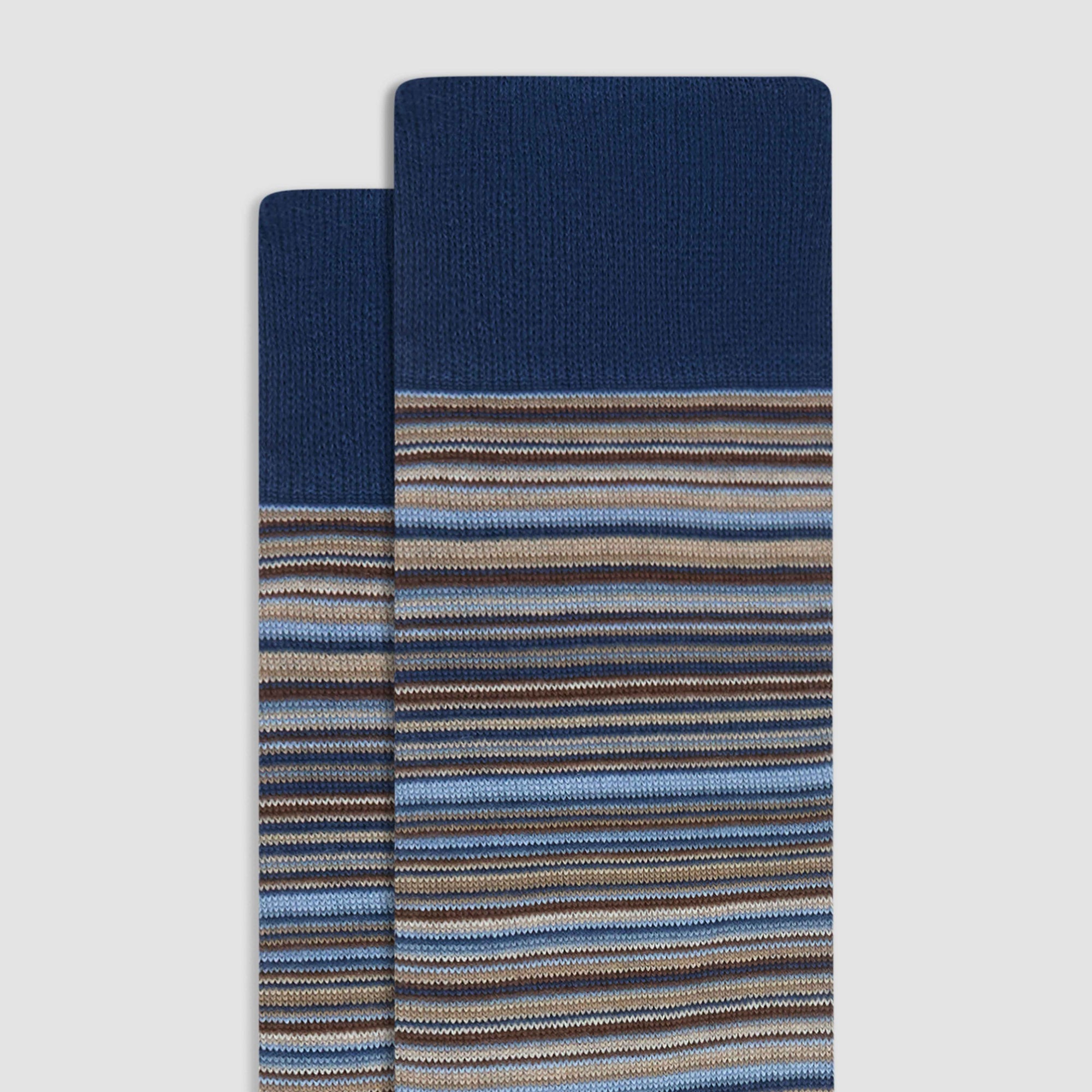 Striped Cashmere Mid-Calf Socks