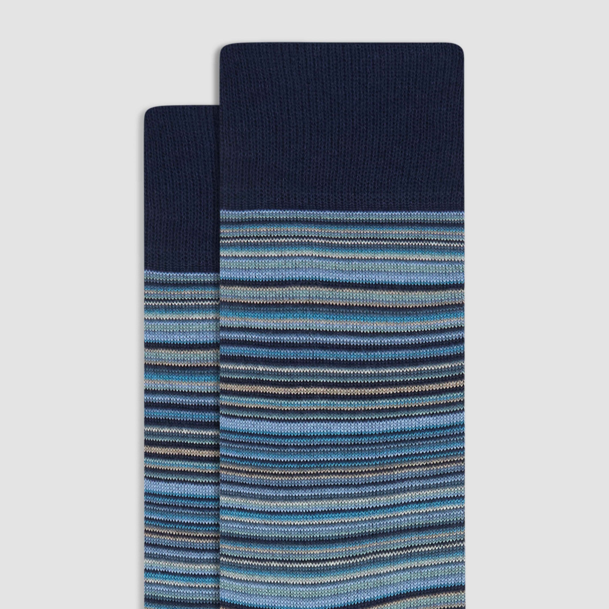 Striped Cashmere Mid-Calf Socks