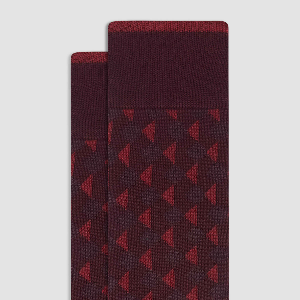 Geometric Cashmere Mid-Calf Socks