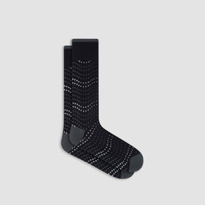 Dot Wave Cashmere Mid-Calf Socks