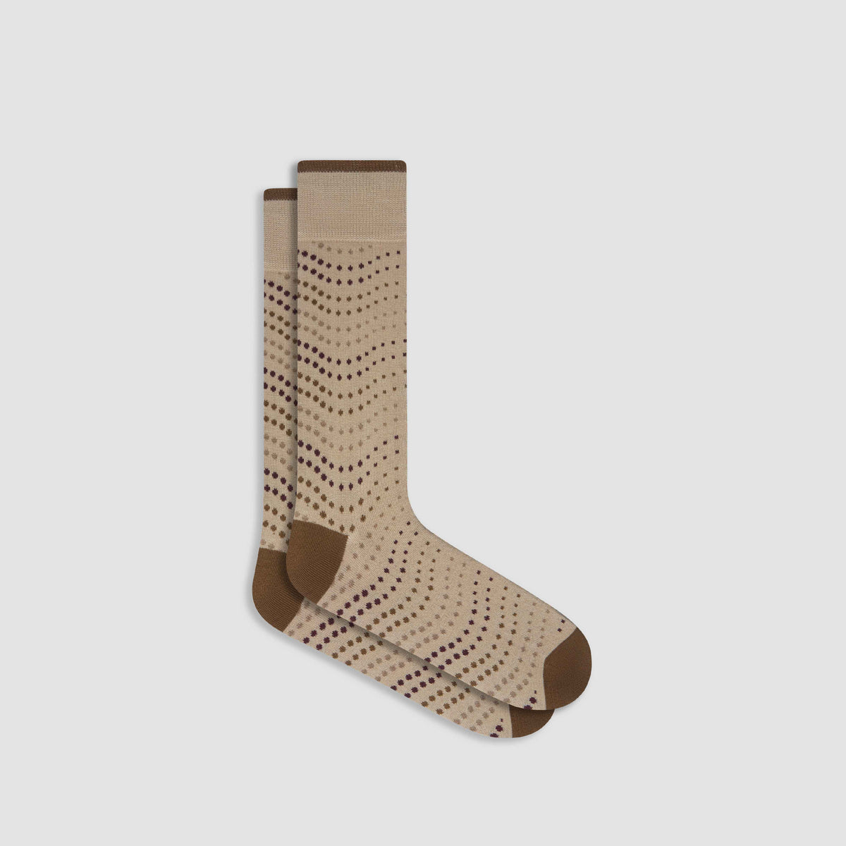Dot Wave Cashmere Mid-Calf Socks