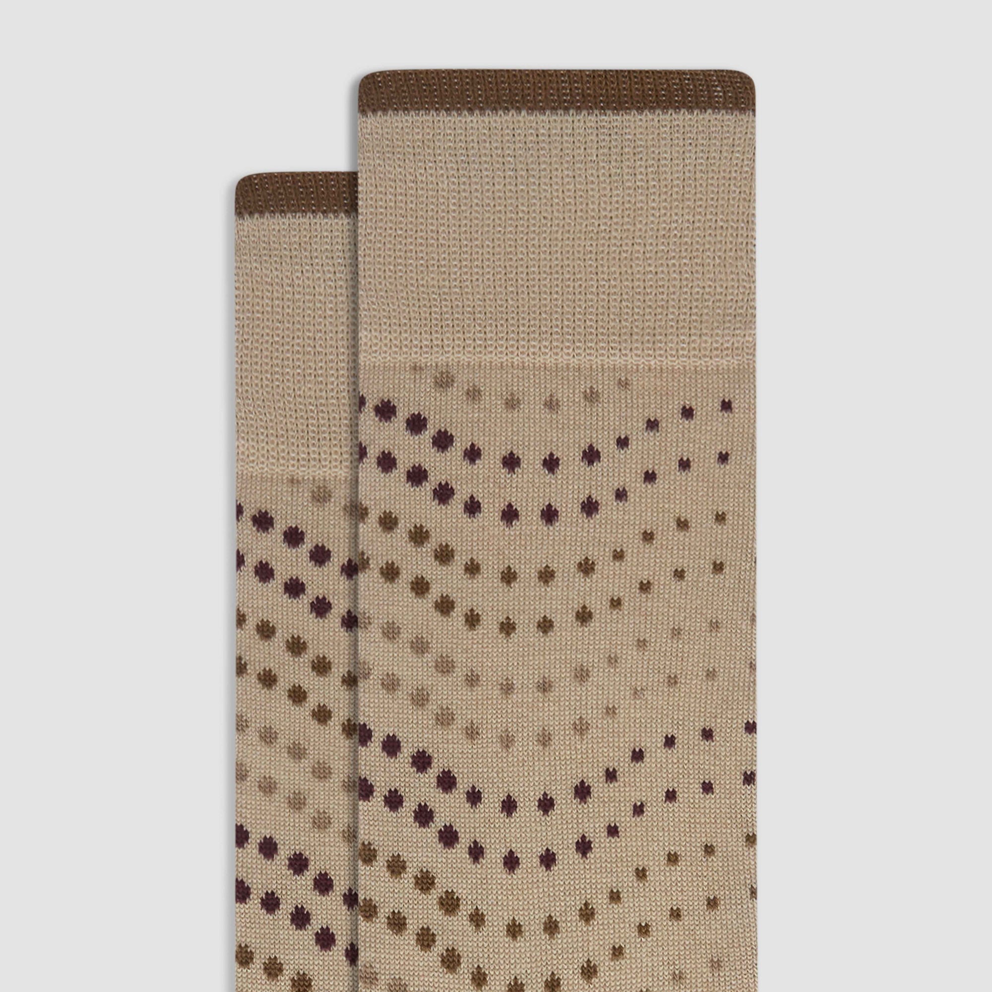 Dot Wave Cashmere Mid-Calf Socks