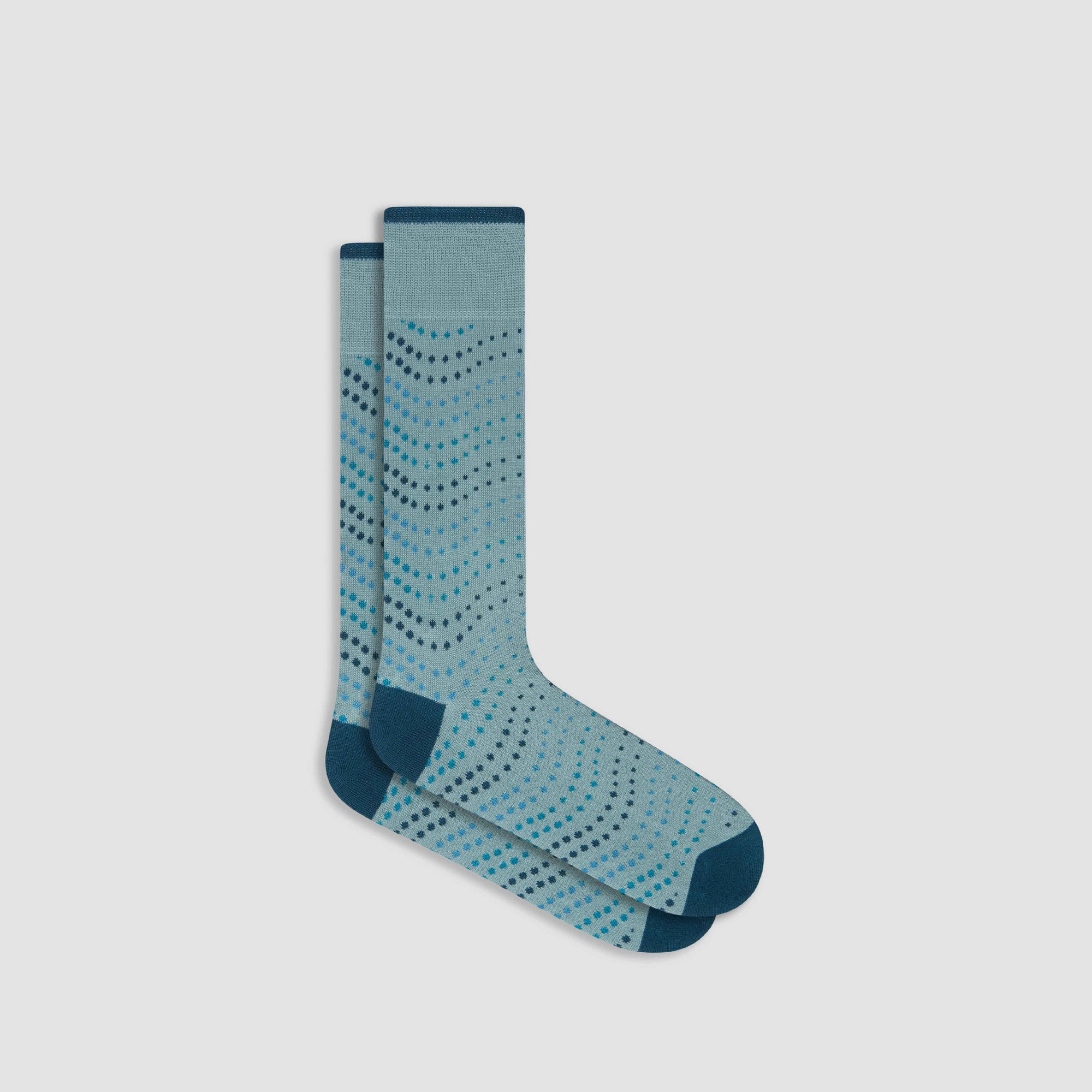 Dot Wave Cashmere Mid-Calf Socks