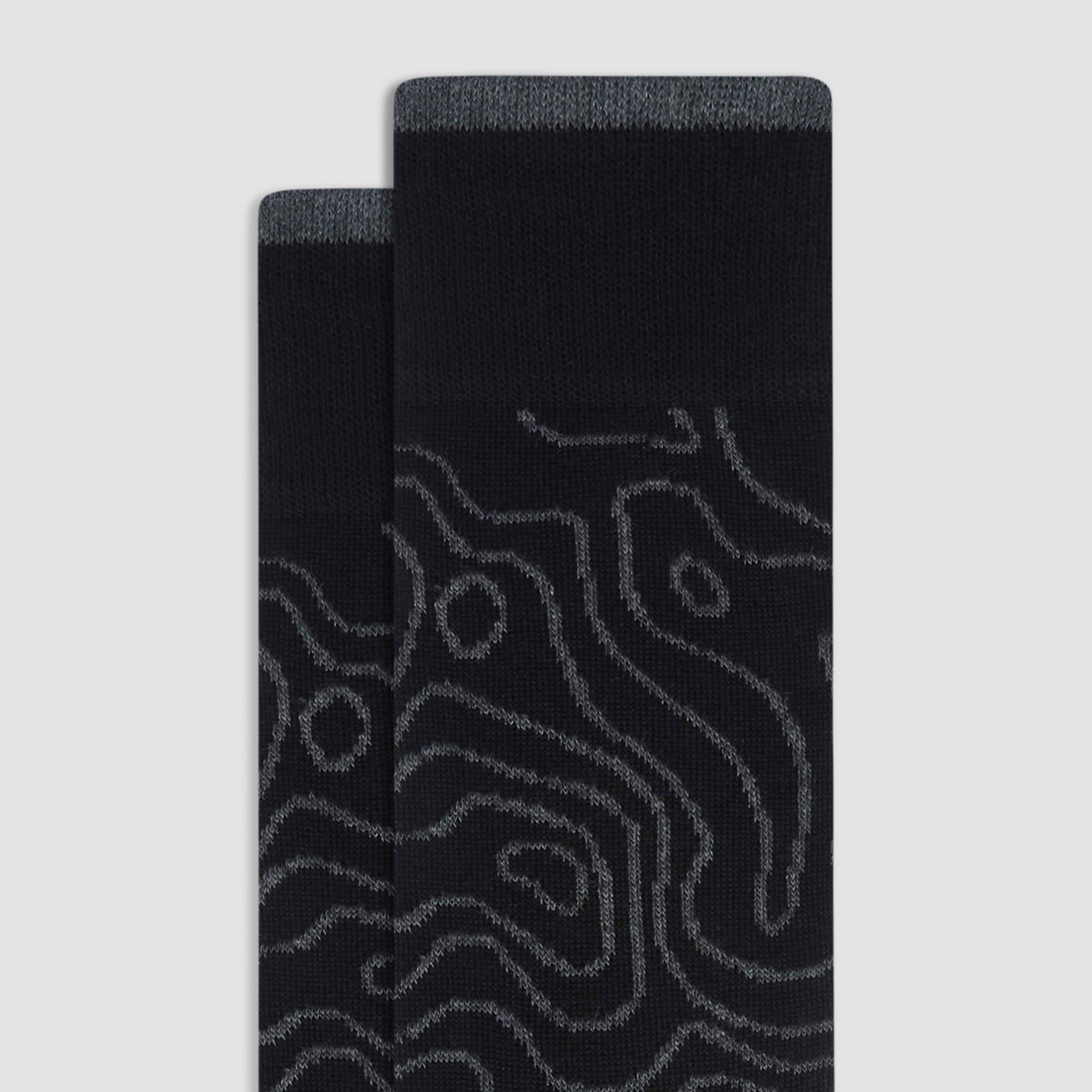 Abstract Cashmere Mid-Calf Socks