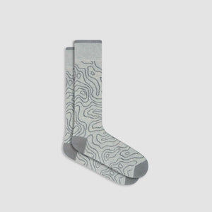 Abstract Cashmere Mid-Calf Socks