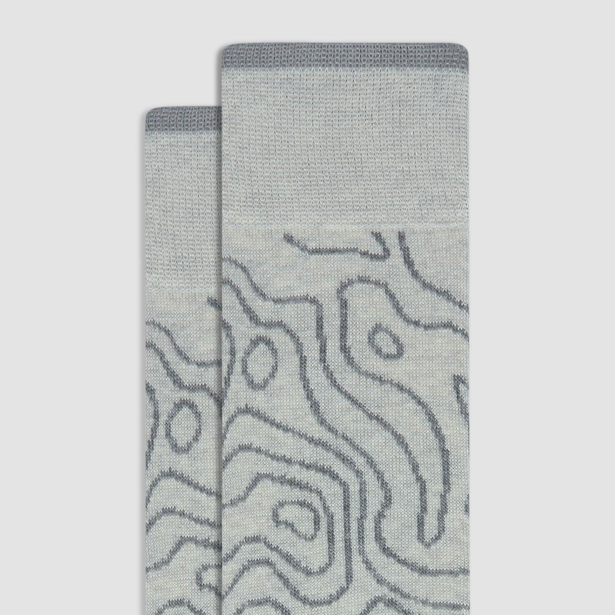 Abstract Cashmere Mid-Calf Socks